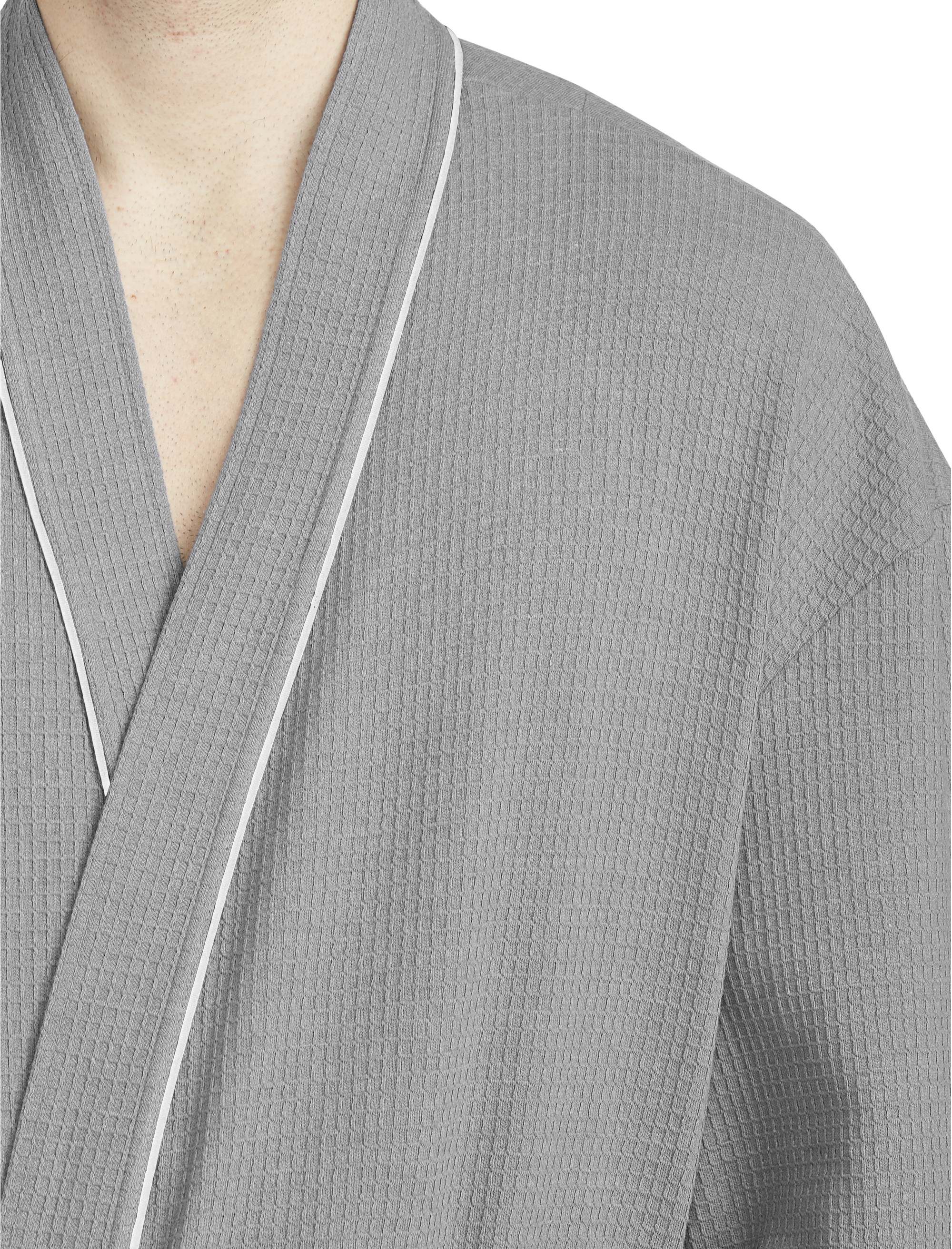 Waffle-Knit Kimono Robe - thumbnail 2