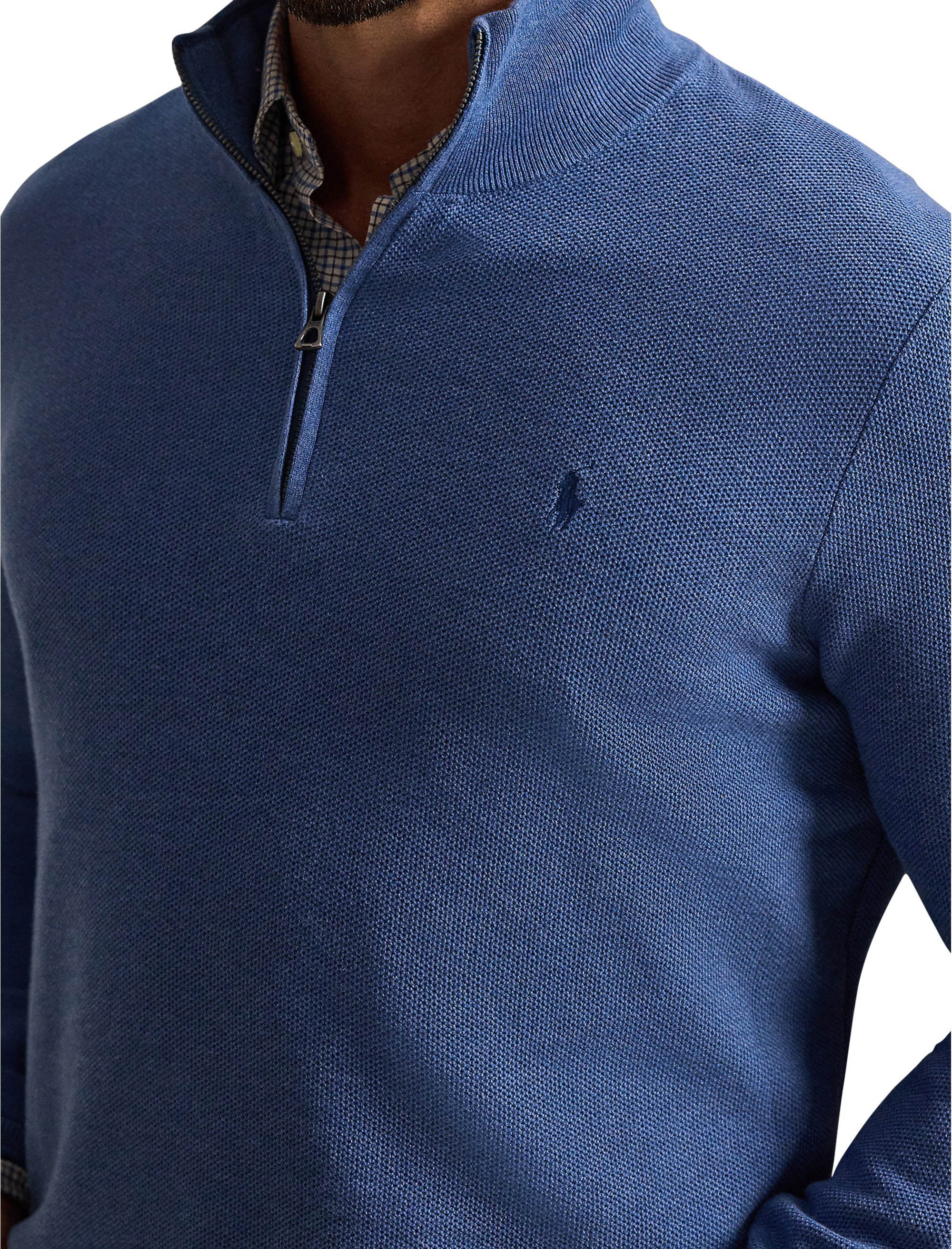 Pima Cotton 1/2-Zip Sweater - thumbnail 7