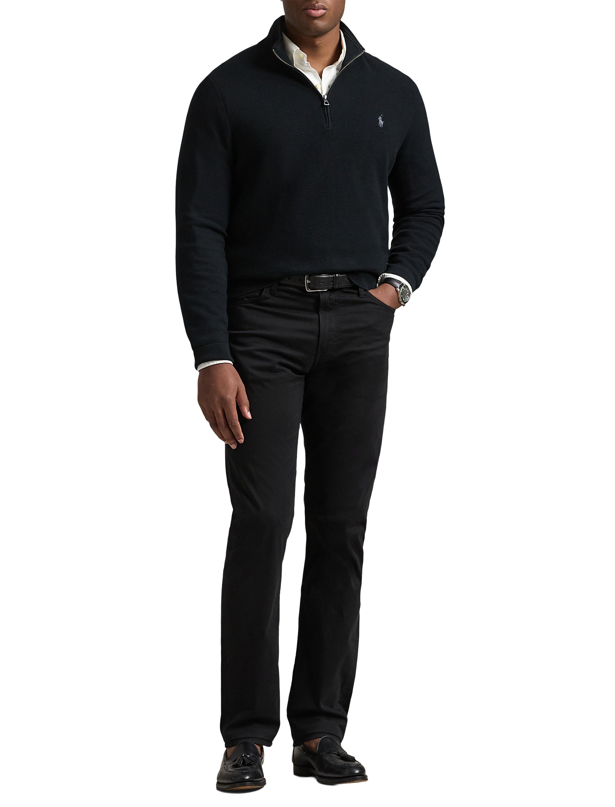 Pima Cotton 1/2-Zip Sweater - thumbnail 2