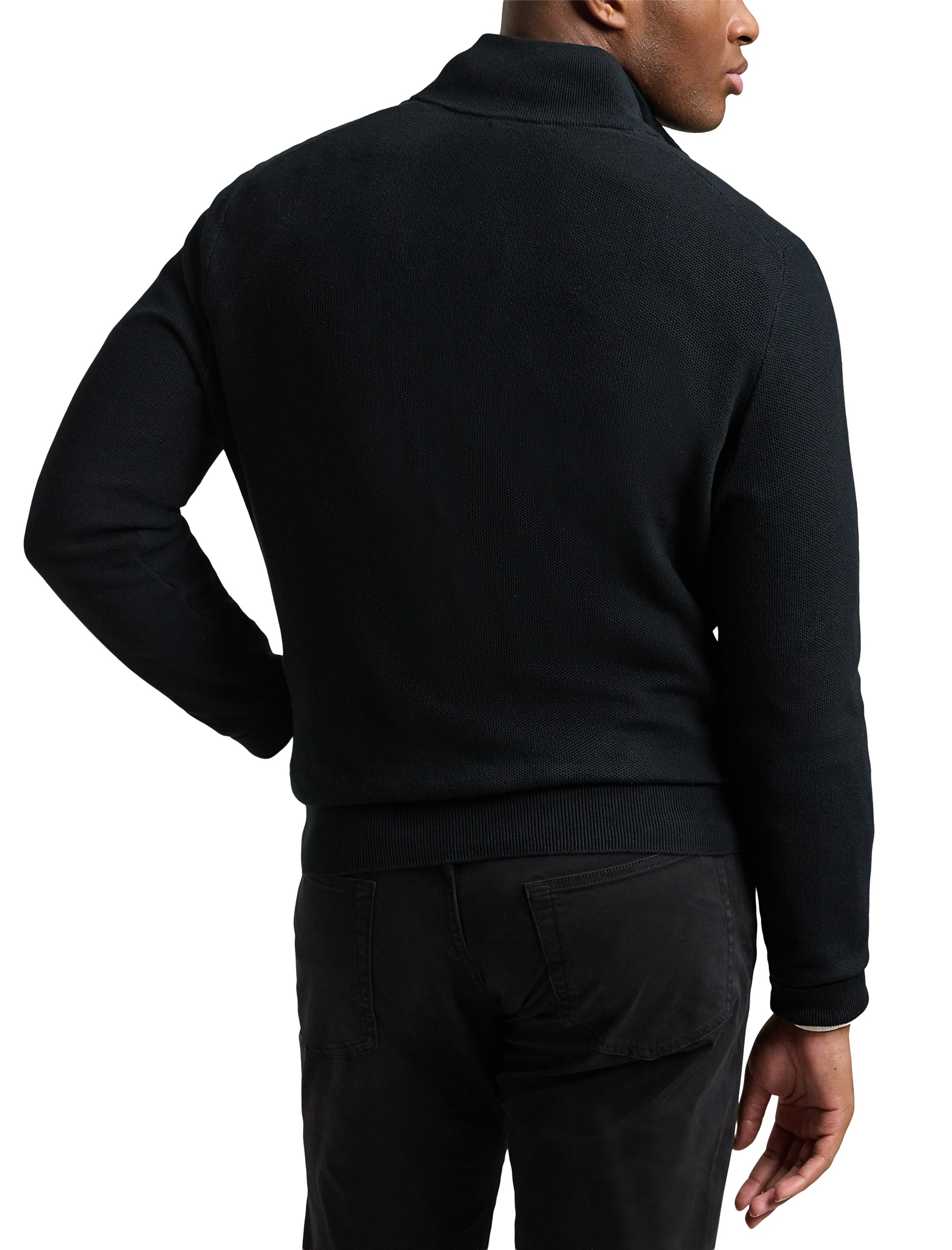 Pima Cotton 1/2-Zip Sweater - thumbnail 3