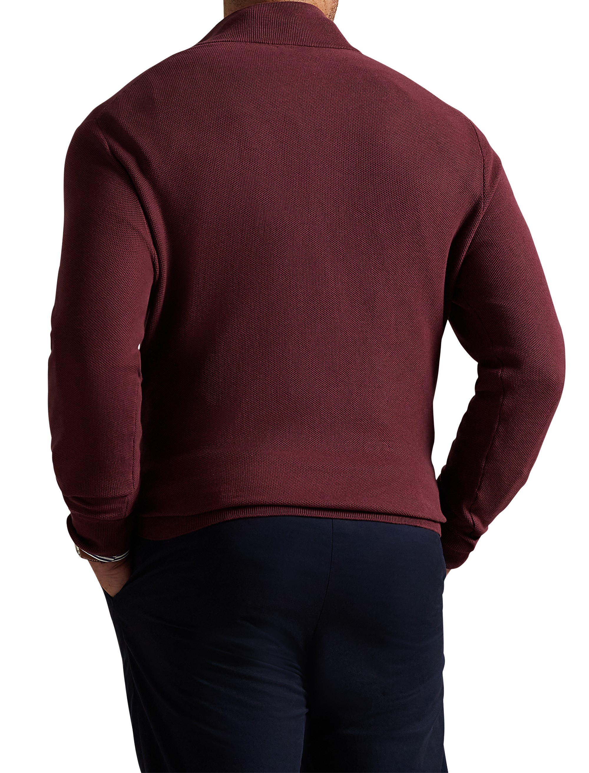 Pima Cotton 1/2-Zip Sweater - thumbnail 10