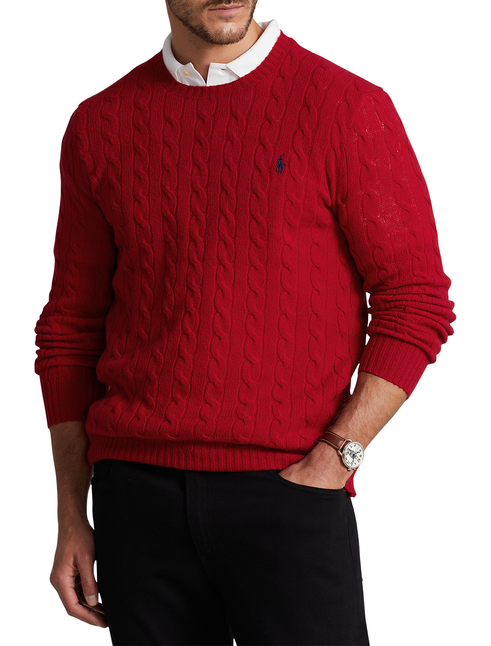 Big and tall on sale cable knit sweater