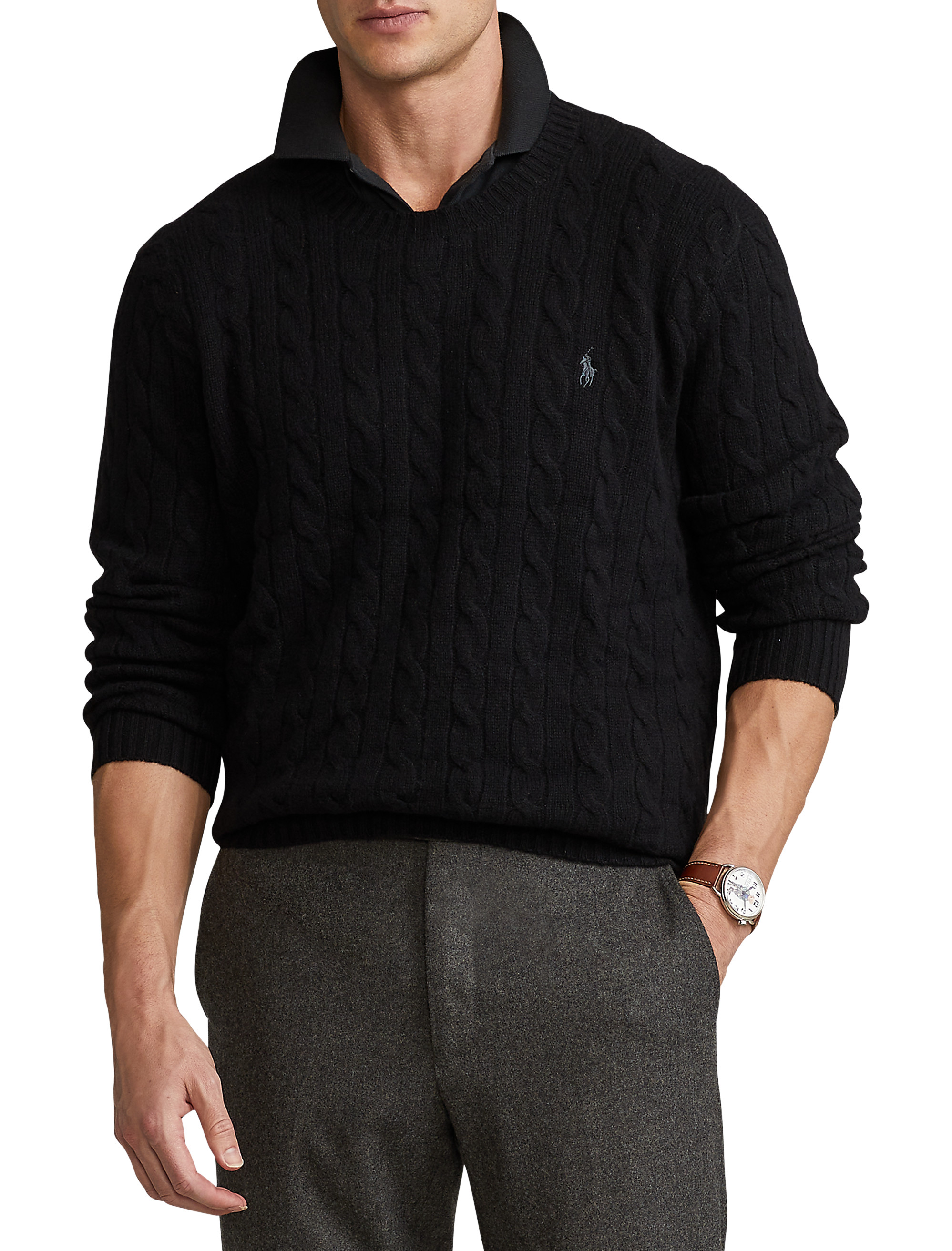 Big + Tall, Polo Ralph Lauren Cable Knit Sweater