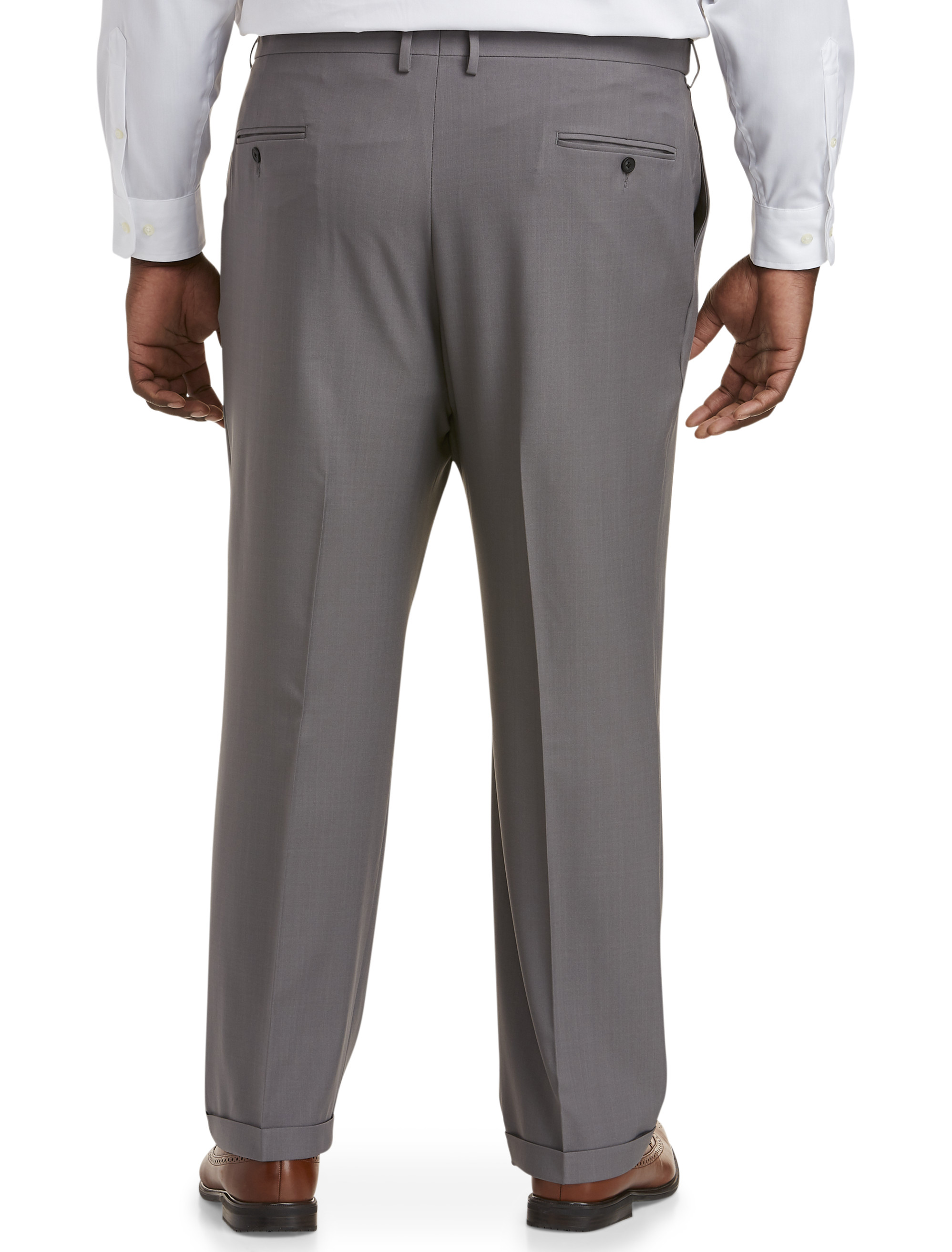 Plus Size Men's Dress Pants, Suit Pants Men Black Silk