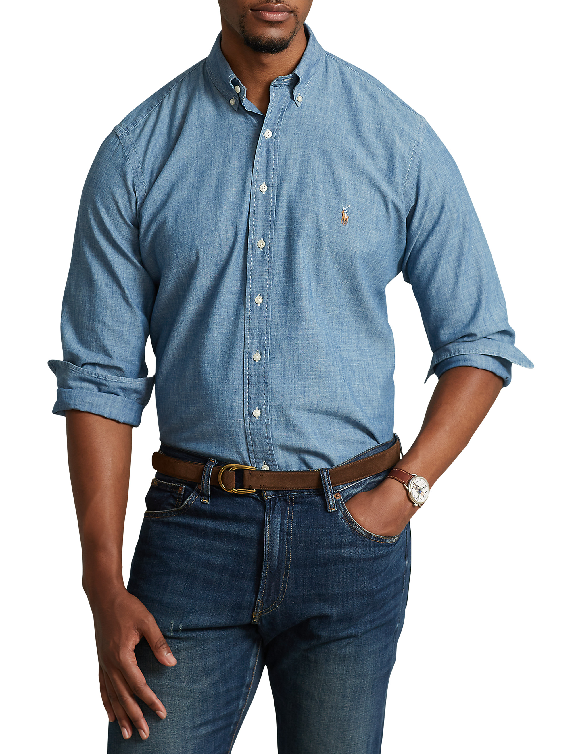 polo chambray shirt