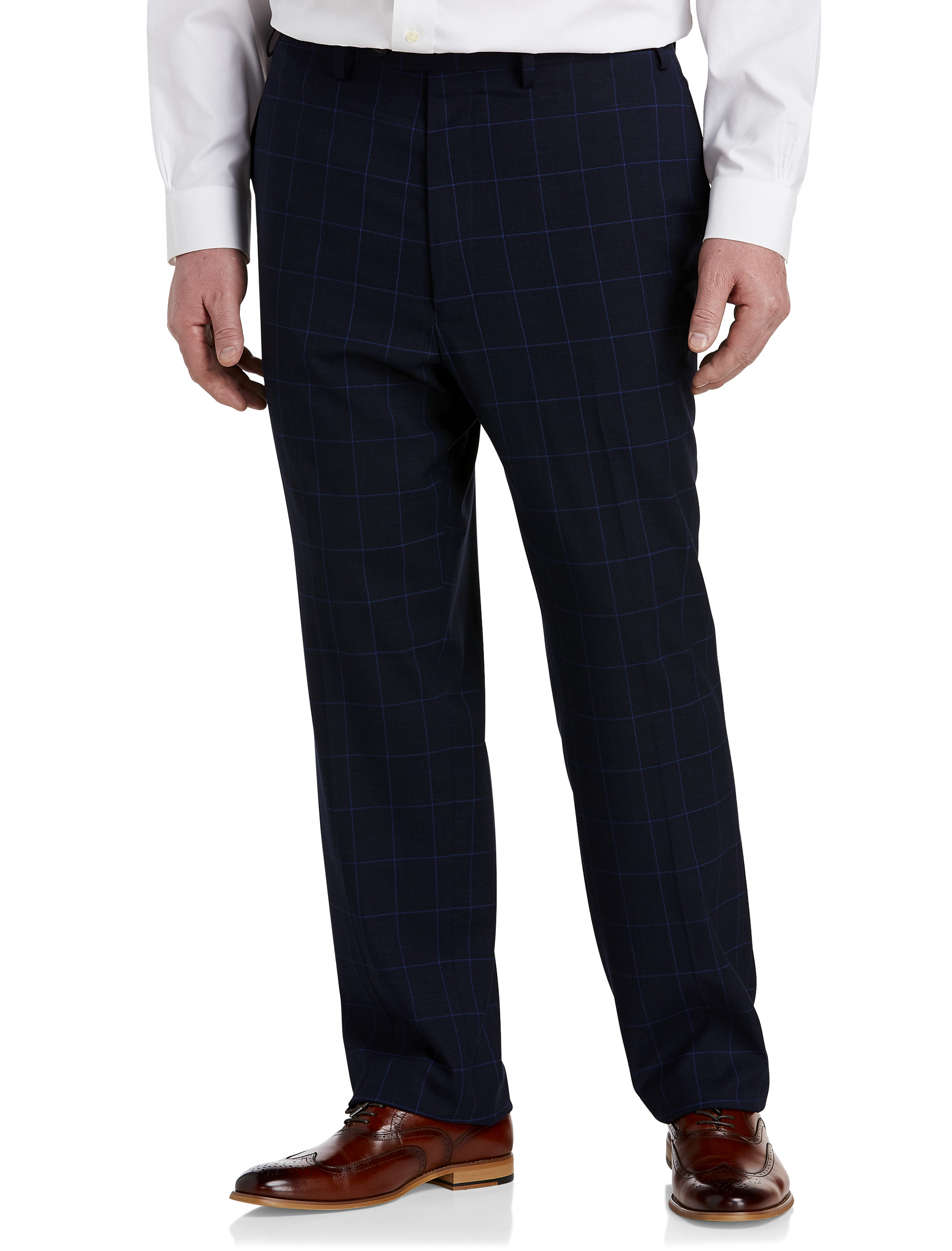 Big + Tall | Tallia Windowpane Suit Pants | DXL