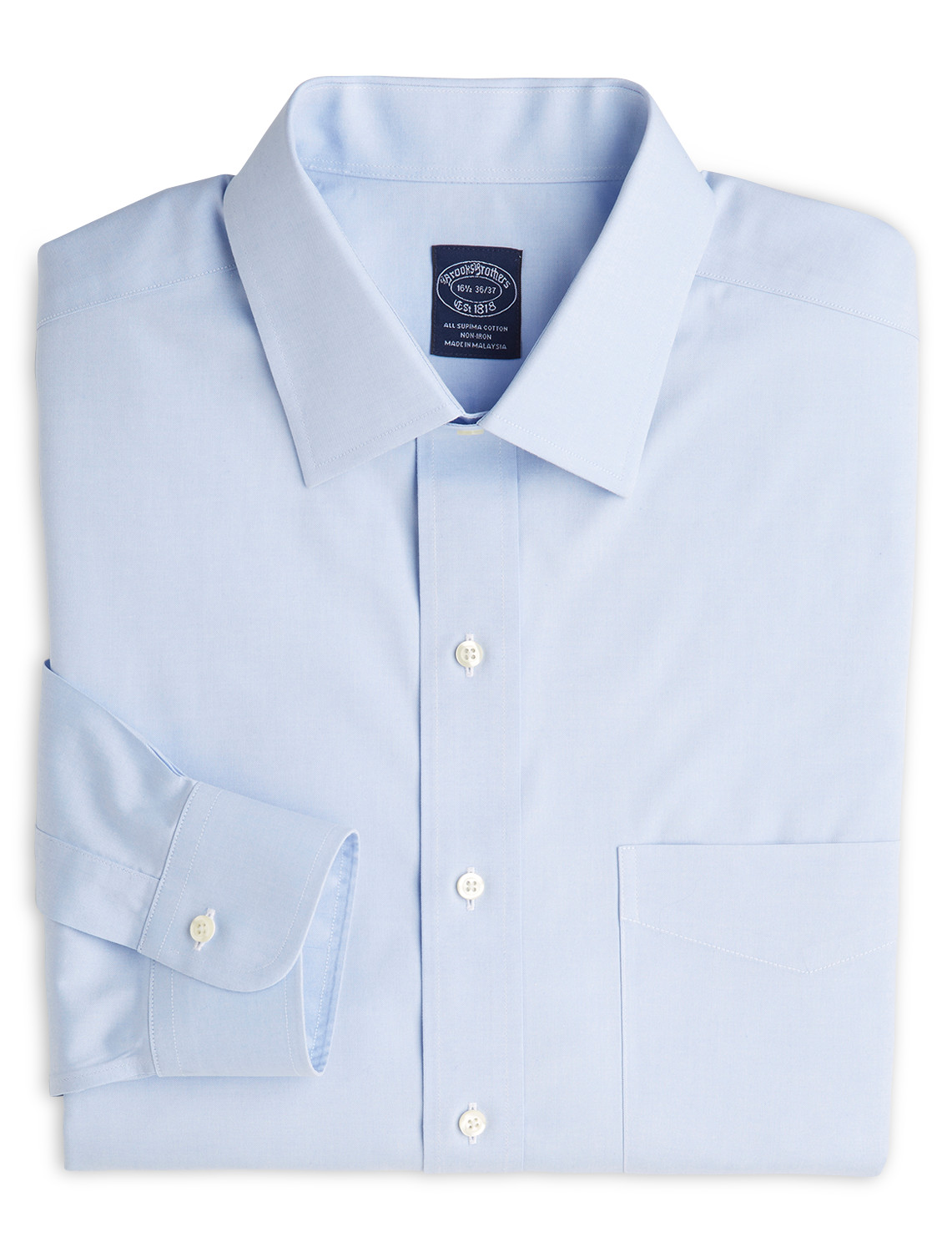 Big + Tall | Brooks Brothers Pinpoint Stretch Dress Shirt | DXL