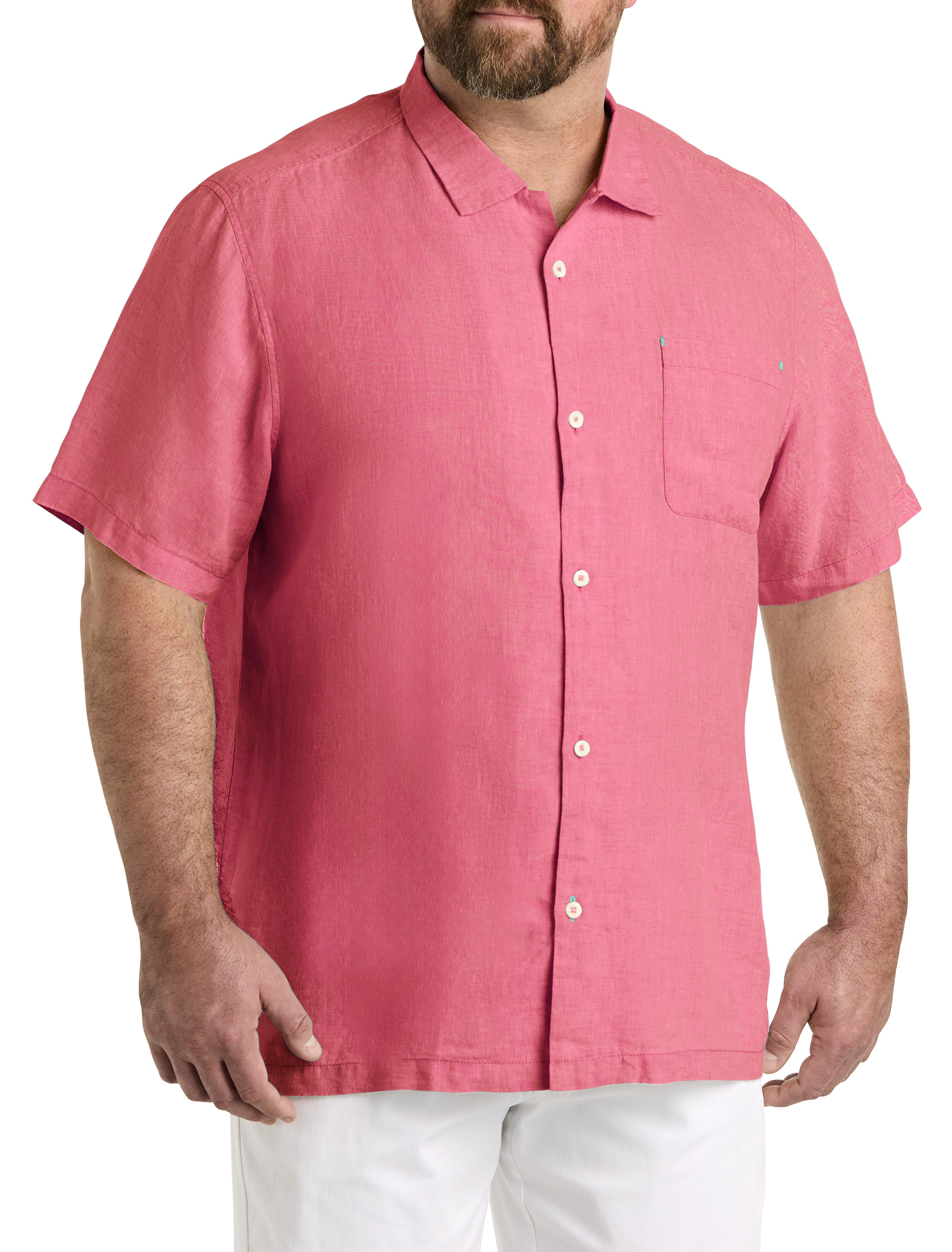 Big and Tall, Tommy Bahama Sea Glass Linen Camp Shirt