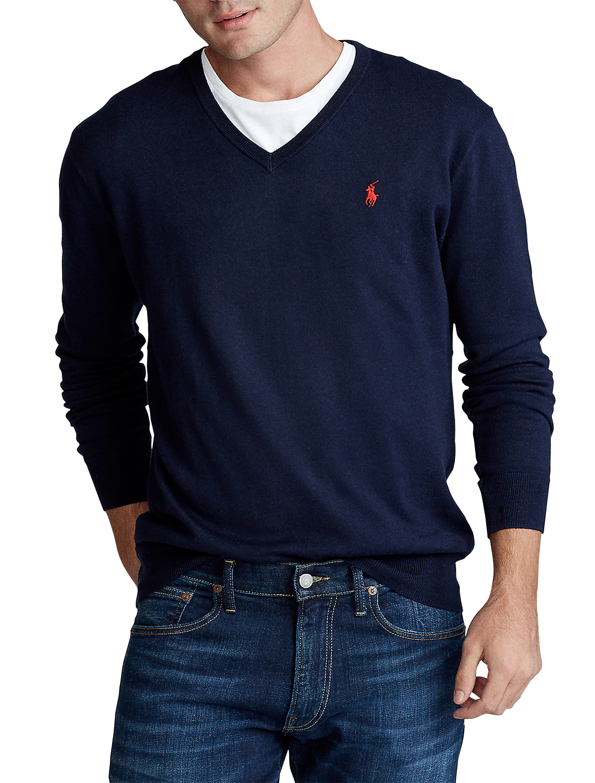 POLO RALPH LAUREN, Centre Logo Crew Neck Sweatshirt, Men, Crew Sweaters