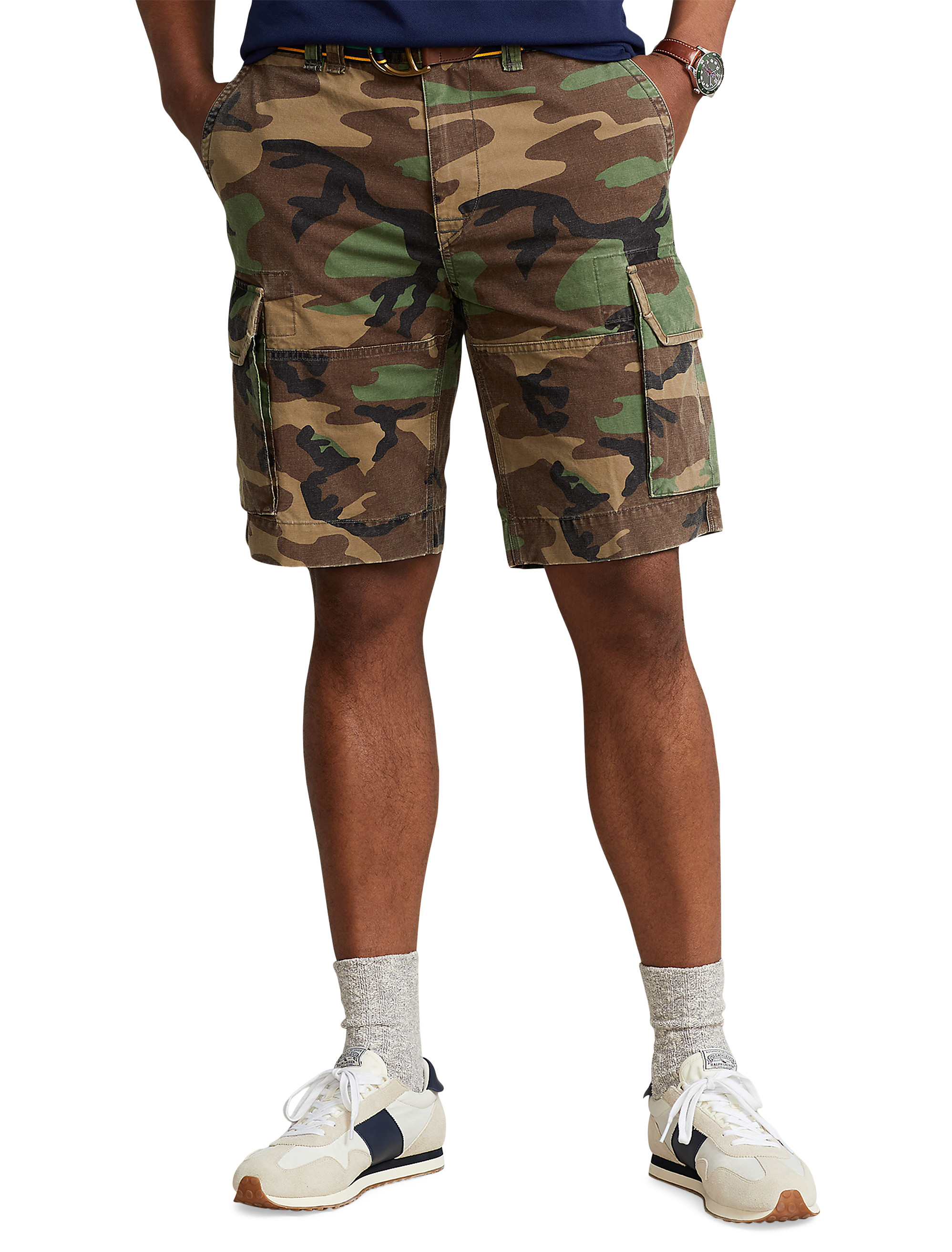 APEXFWDT Cargo Shorts for Men Big and Tall Camo Outdoor Military Tactical  Cargo Short Elastic Waist Multi-Pocket Camouflage Shorts