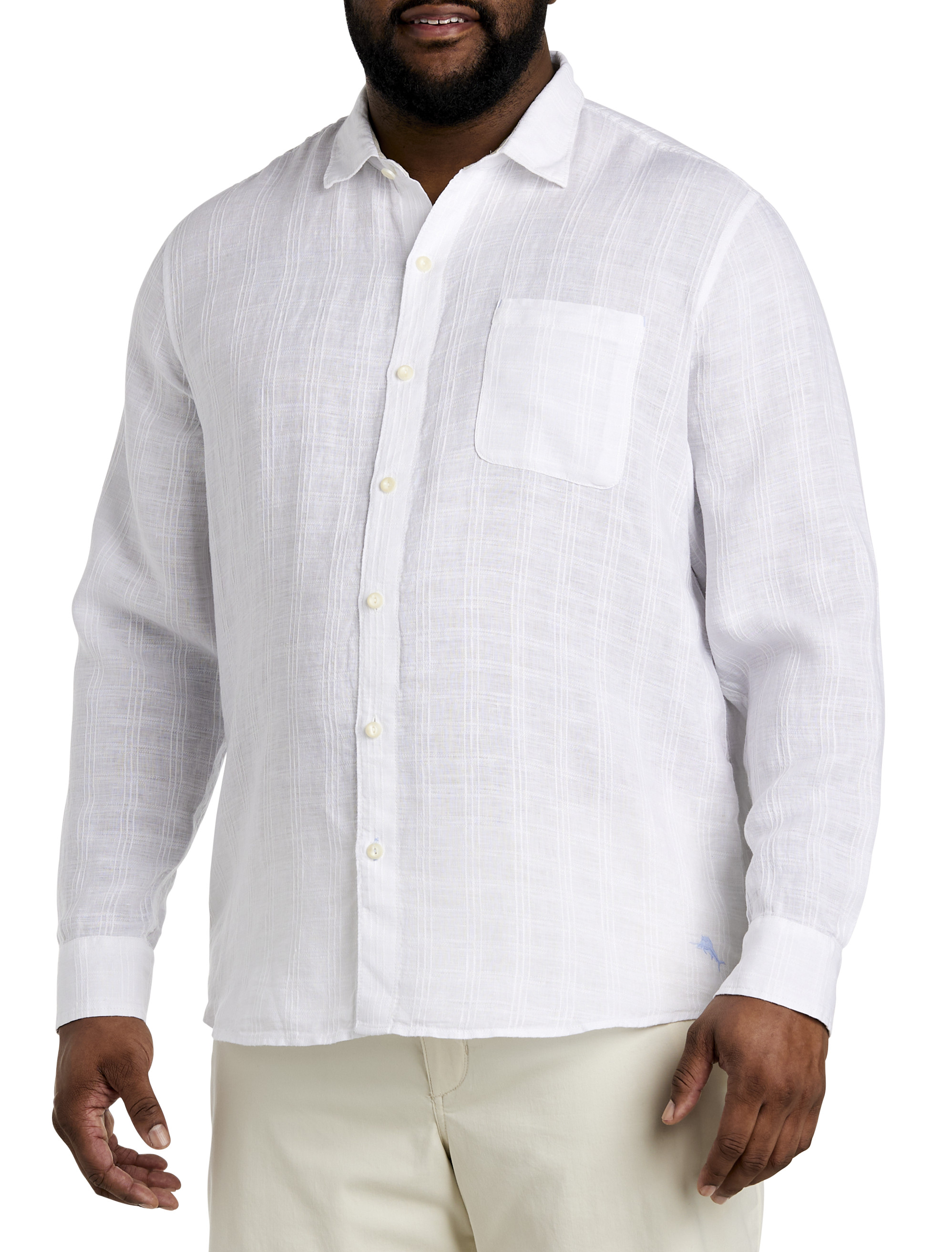 Big + Tall, Tommy Bahama Ventana Plaid Linen Sport Shirt