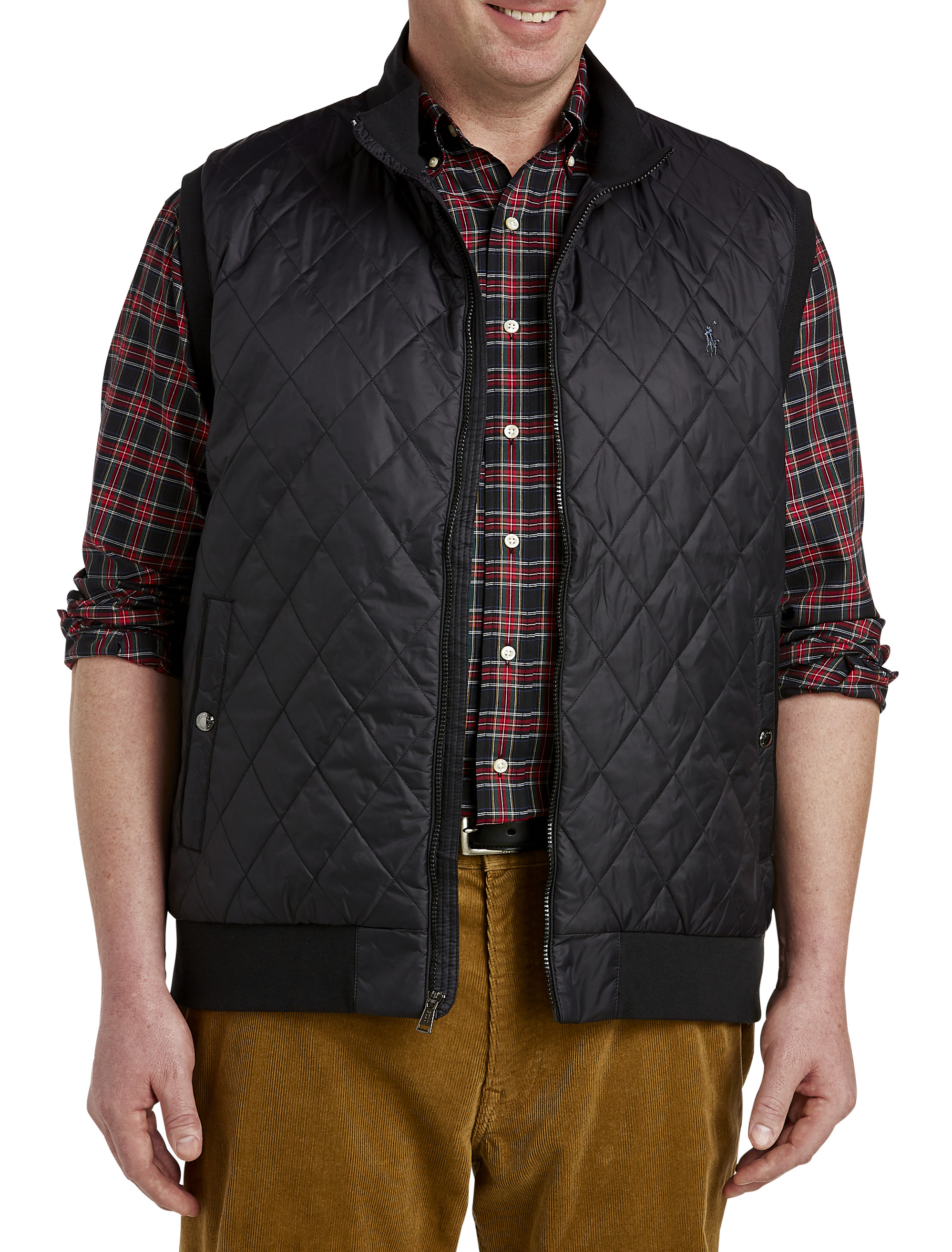 polo quilted vest mens