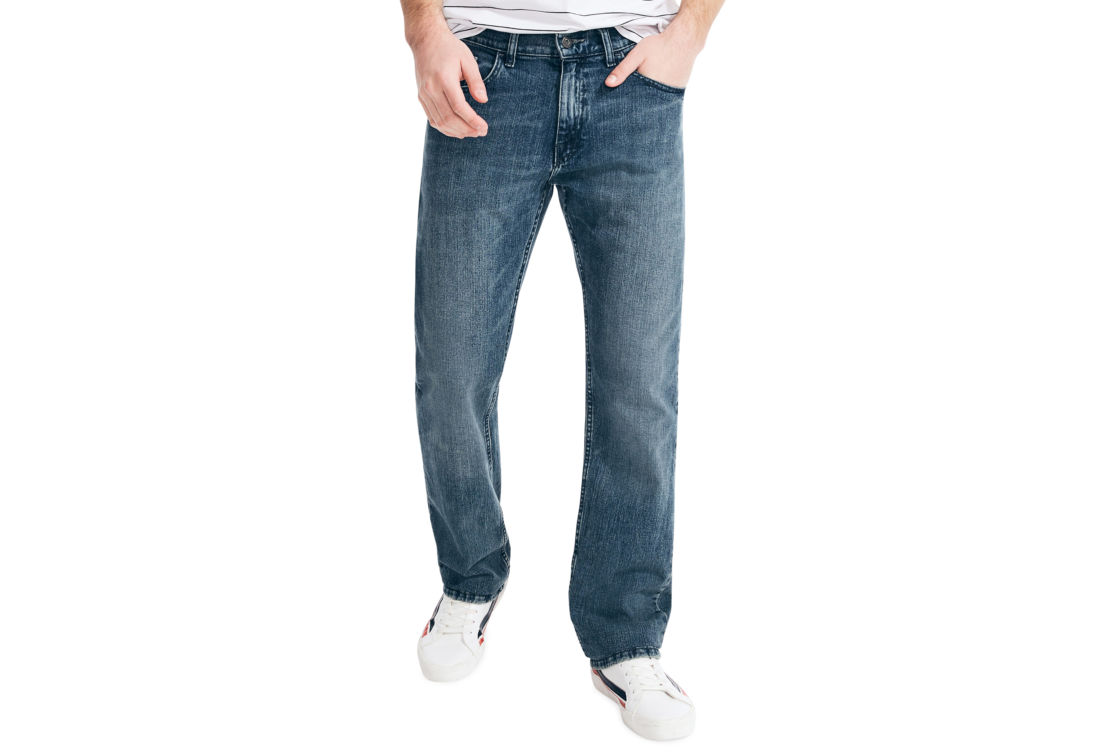 Relaxed-Fit Stretch Denim Jeans