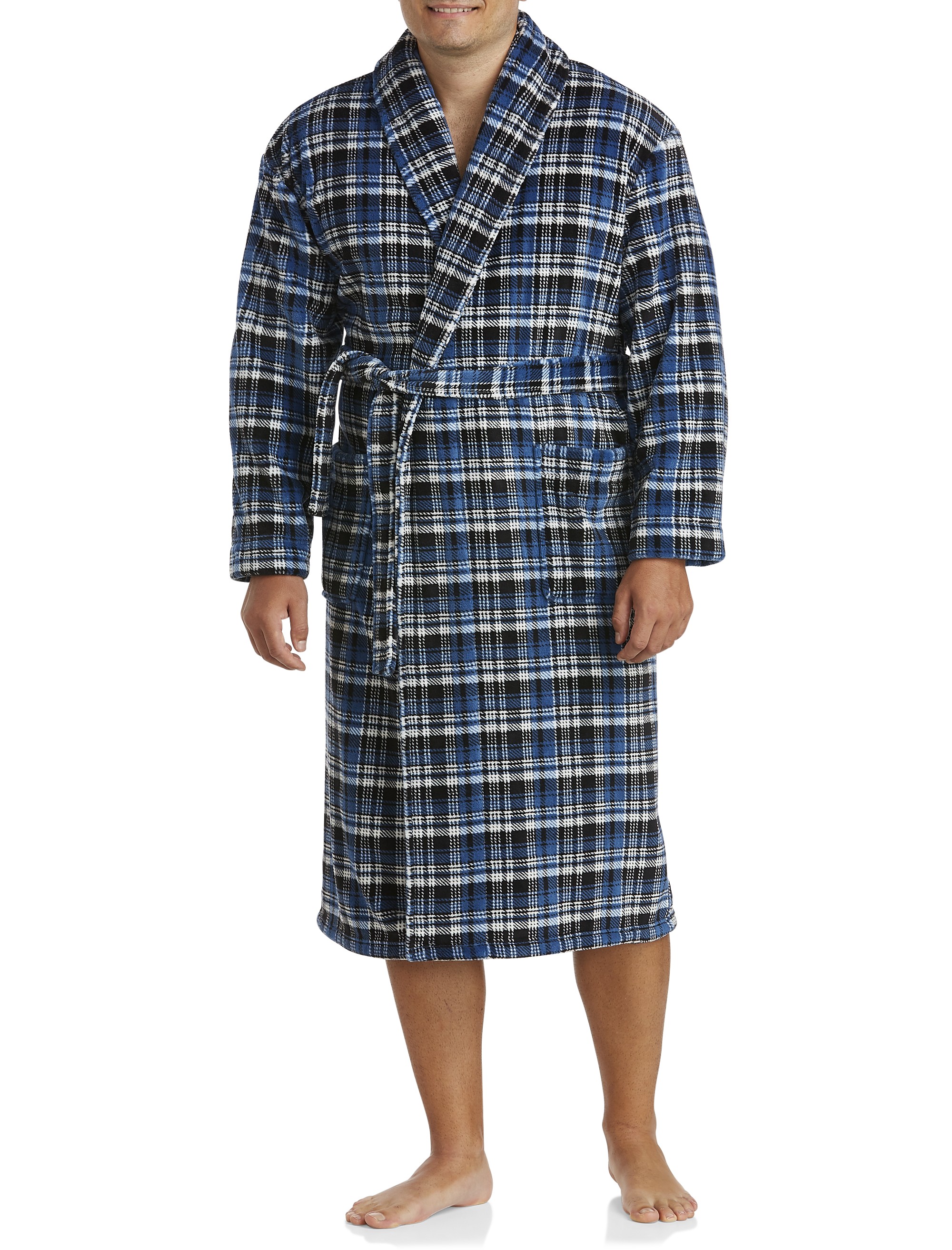Plaid Plush Robe - thumbnail 3