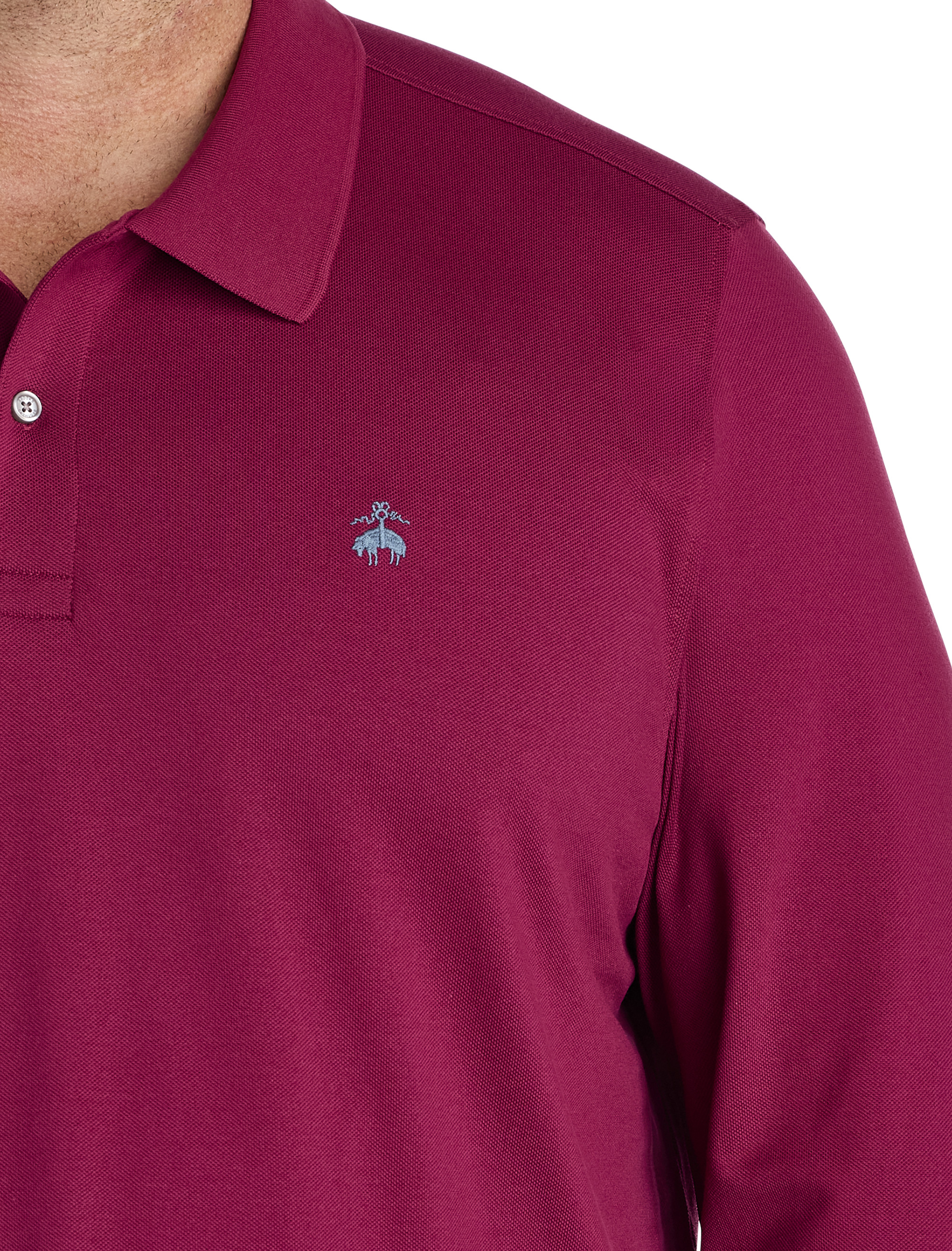 Big + Tall | Brooks Brothers Long-Sleeve Piqué Polo Shirt | DXL