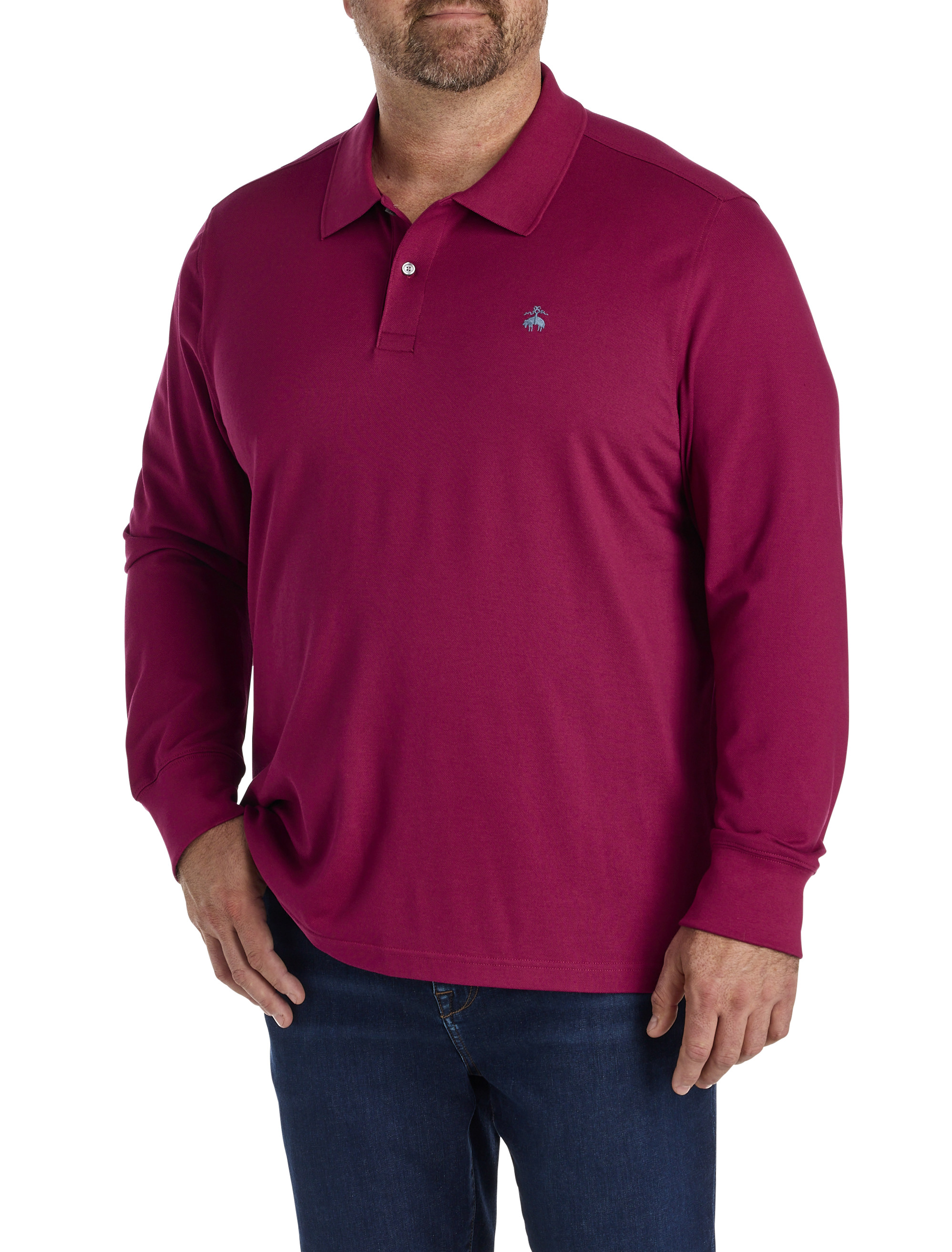 トップス UNIVERSAL PRODUCTS. BORDER L/S POLO dc46994f10f08ee87c2f6f838dbc5e