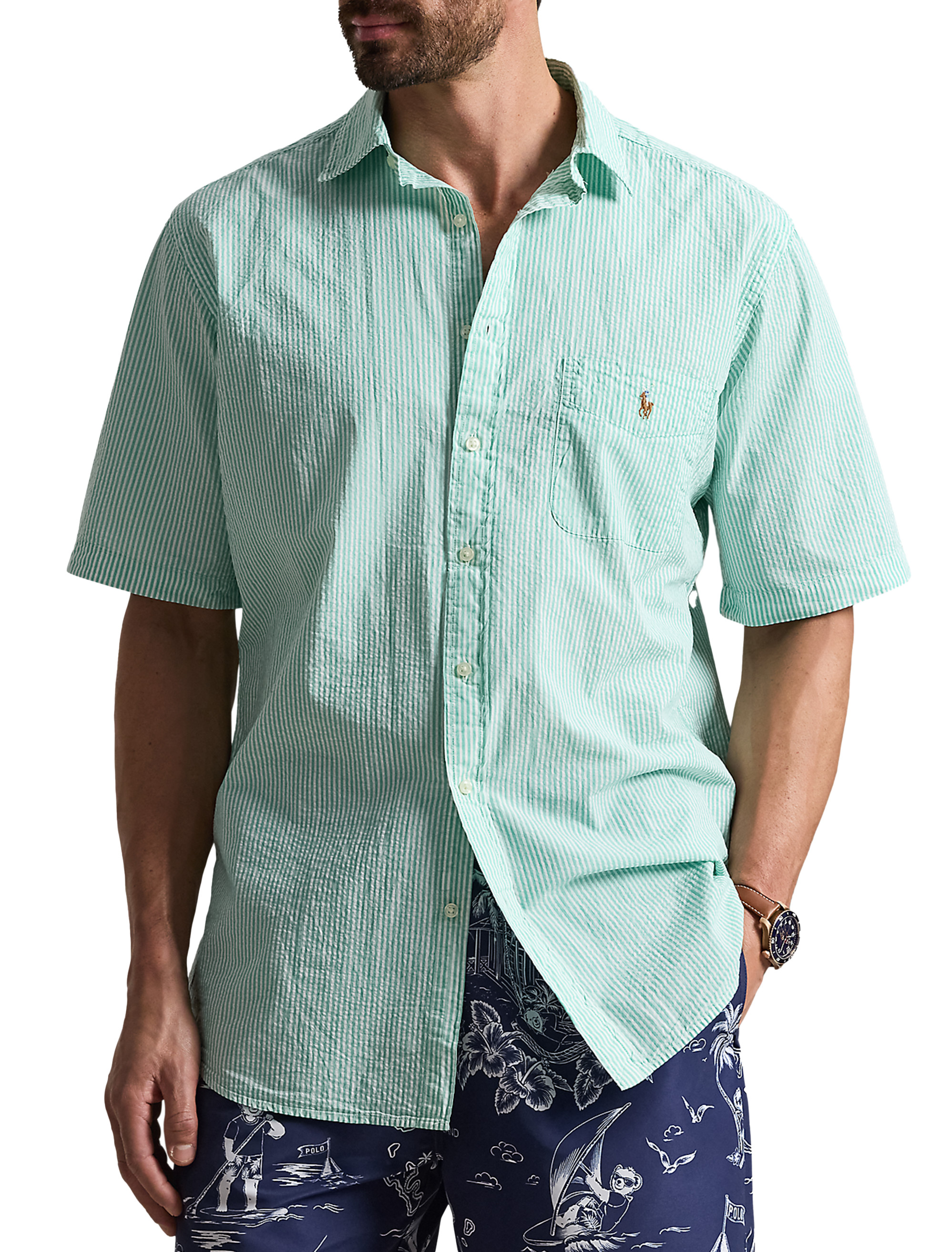 Polo Ralph Lauren Big + Tall Men's Linen Shirts, Seersucker Shirts