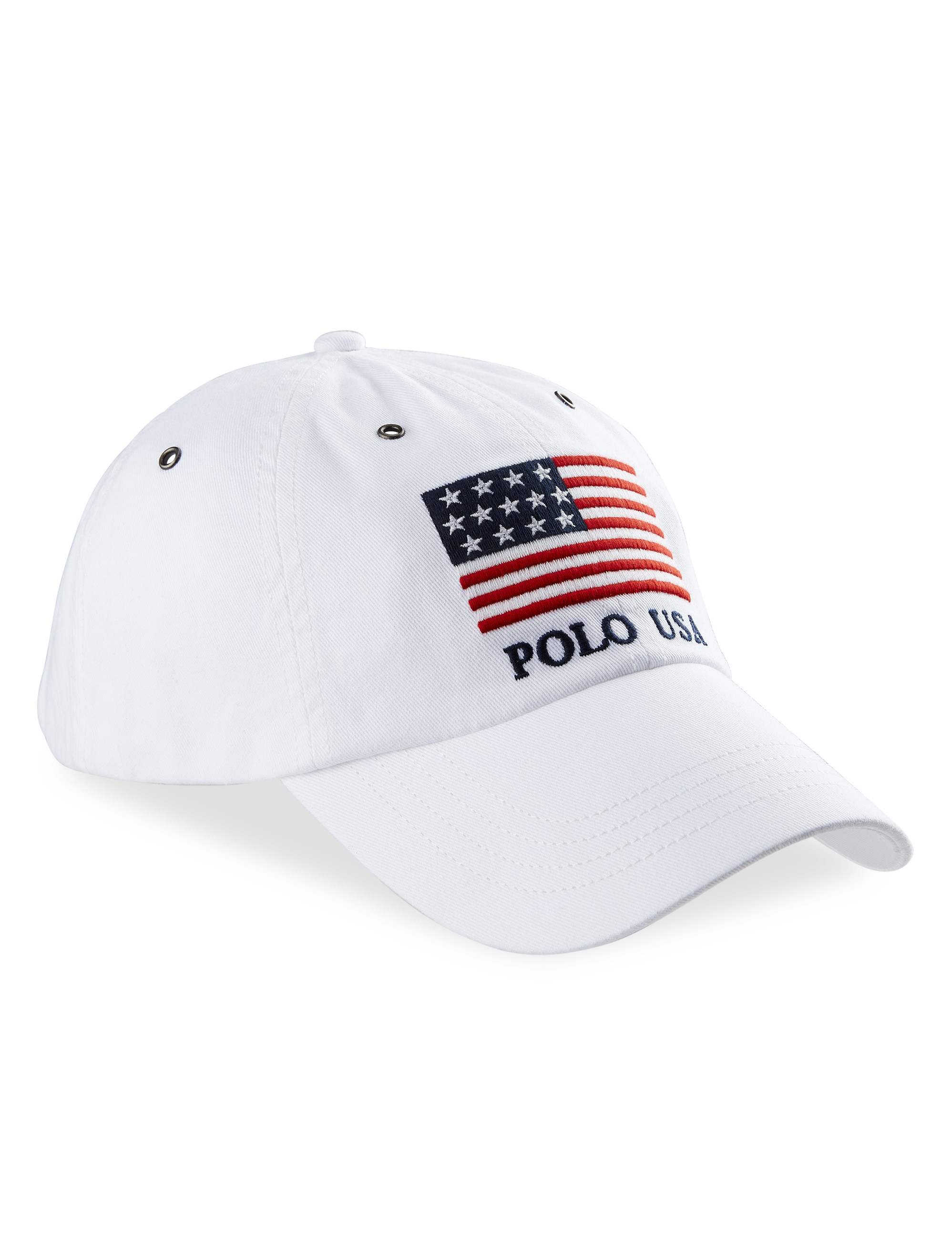 Big & Tall Men's Polo Ralph Lauren American Flag Baseball Cap - White, Men's