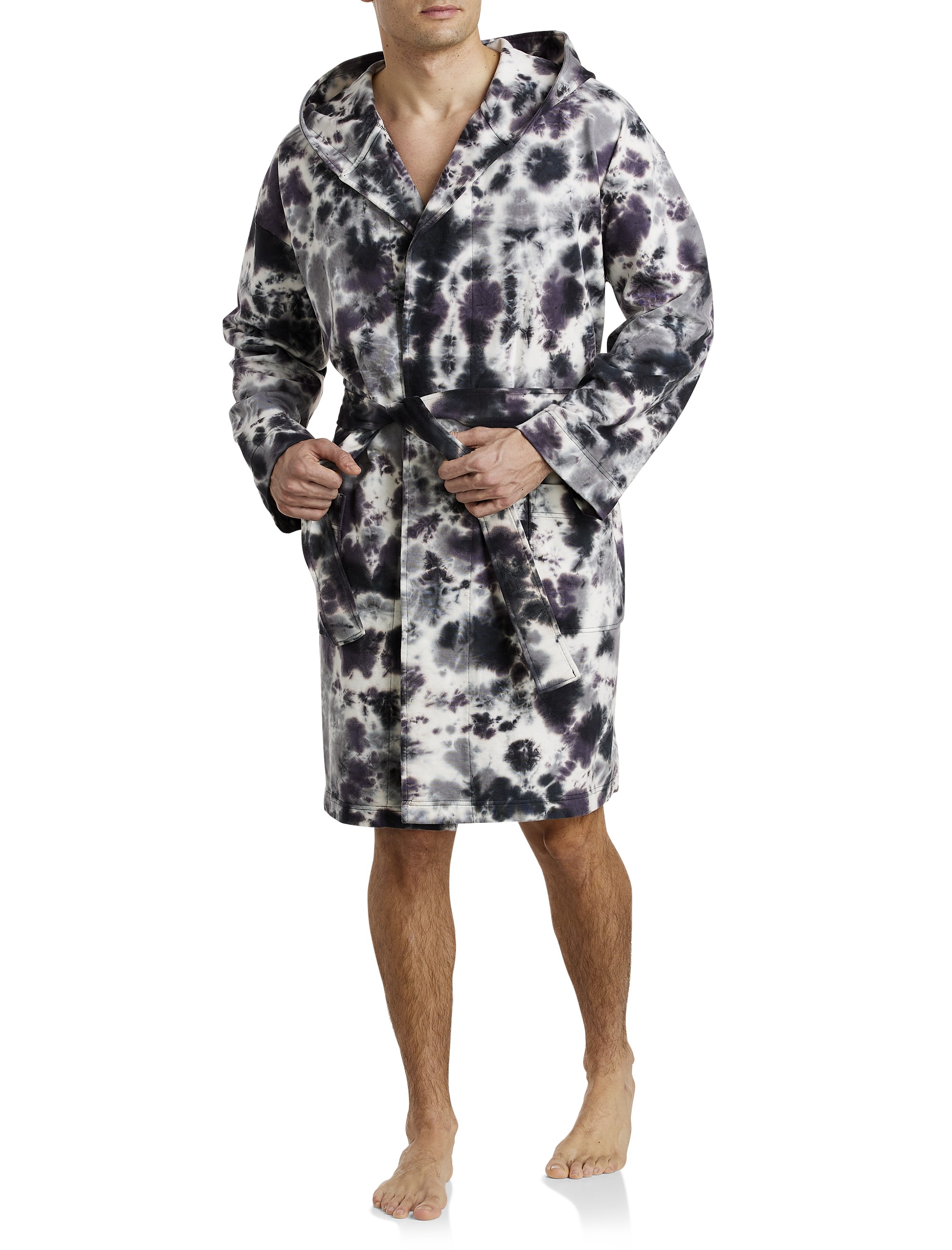 Tie-Dye Hooded Robe