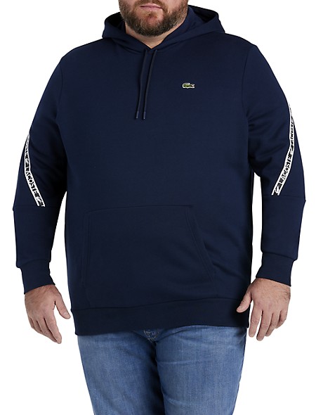 farvning får Sway Big + Tall | Lacoste Front-Zip Hoodie with Logo Tape Trim | DXL