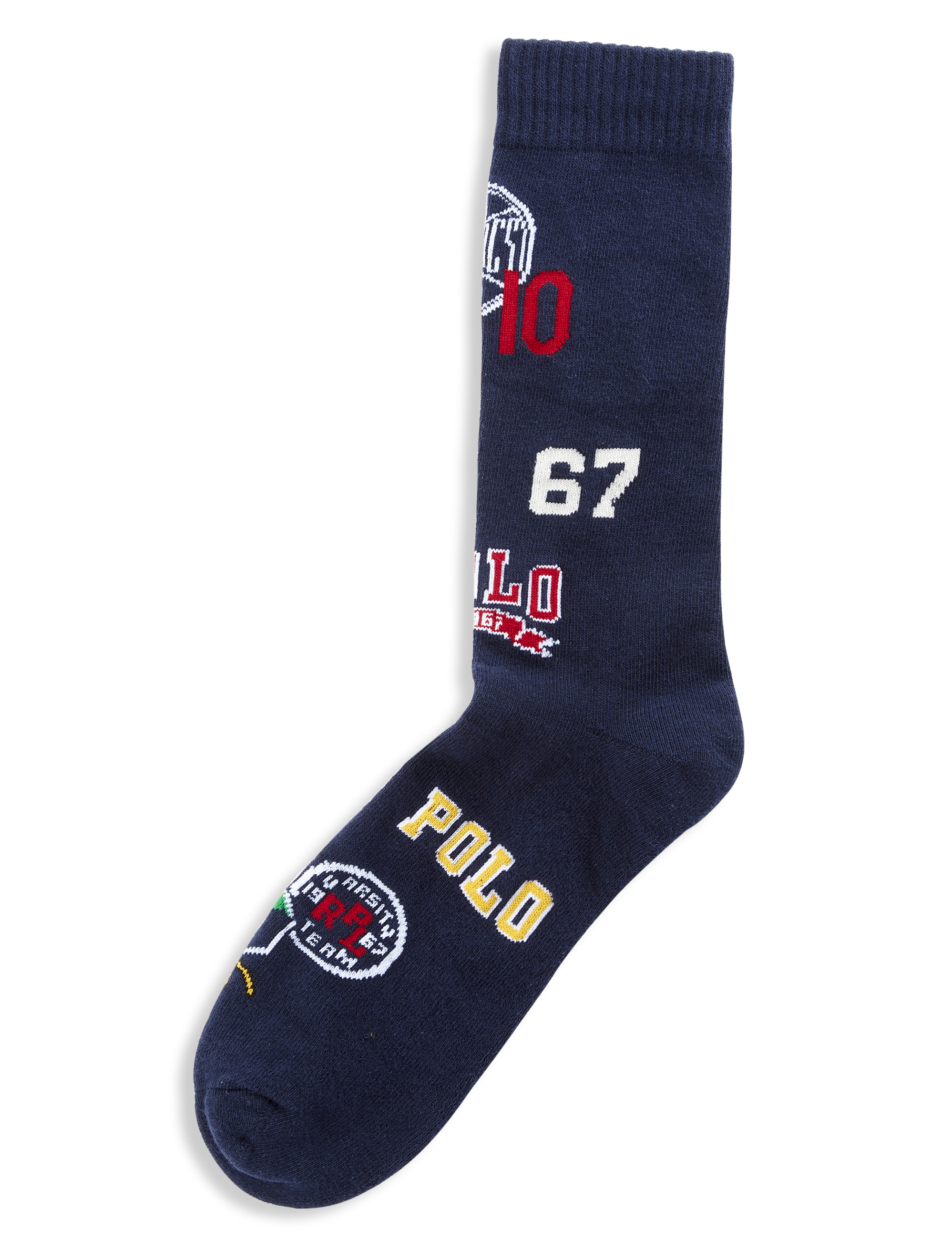 Athletic Club Patch Mismatch Crew Socks