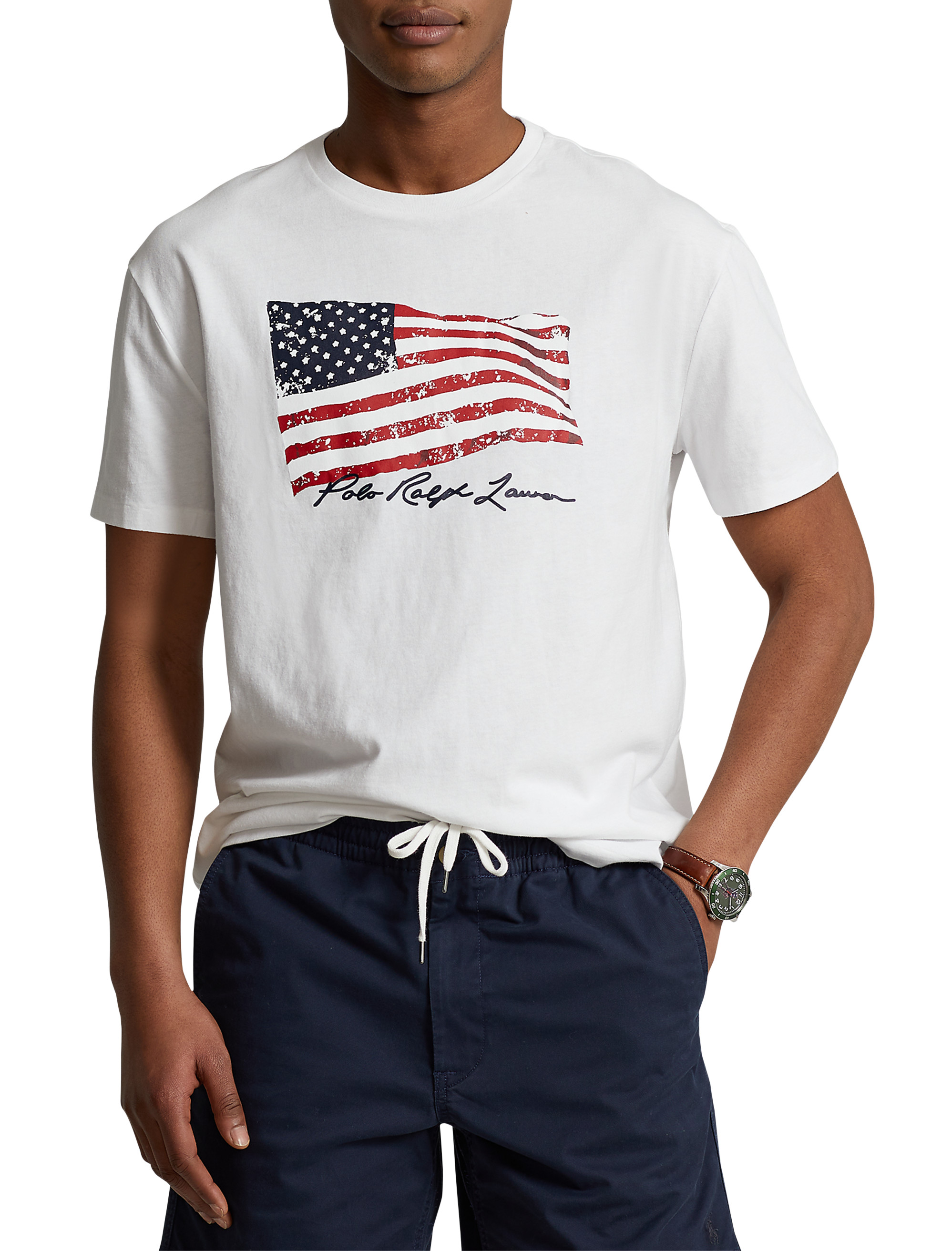 Big + Tall | Polo Ralph Lauren American Flag T-Shirt | DXL