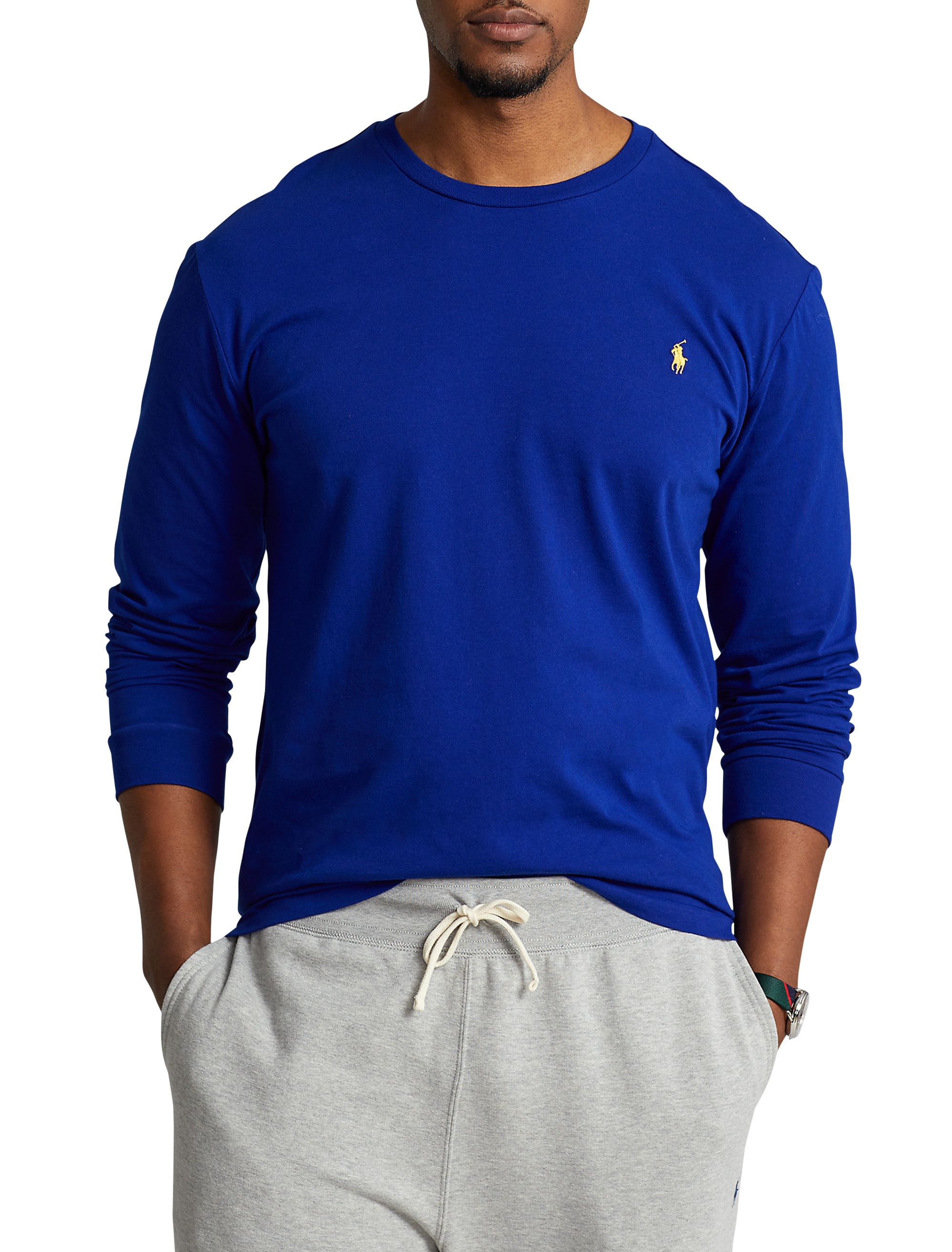 Big + Tall | Polo Ralph Lauren Logo Long-Sleeve T-Shirt | DXL