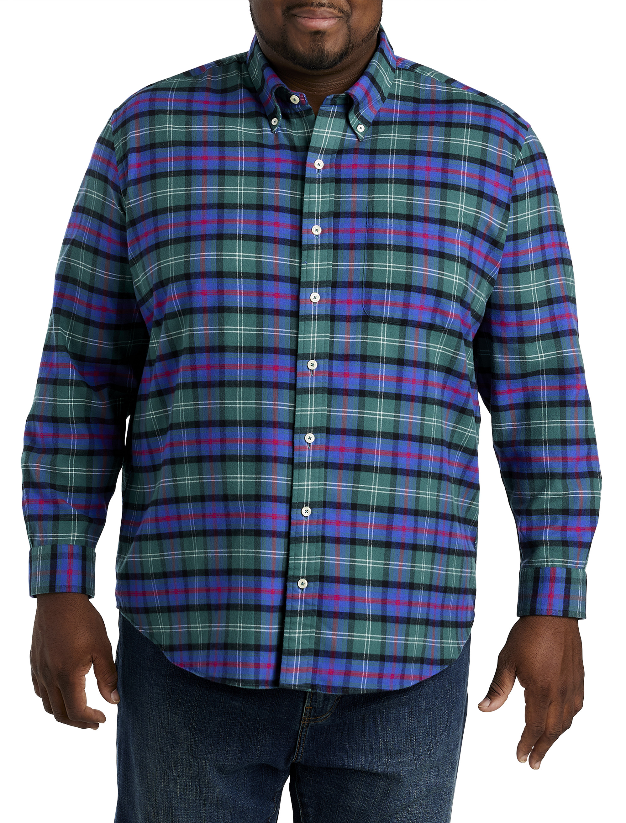 Big + Tall | Brooks Brothers Multi Plaid Flannel Sport Shirt | DXL