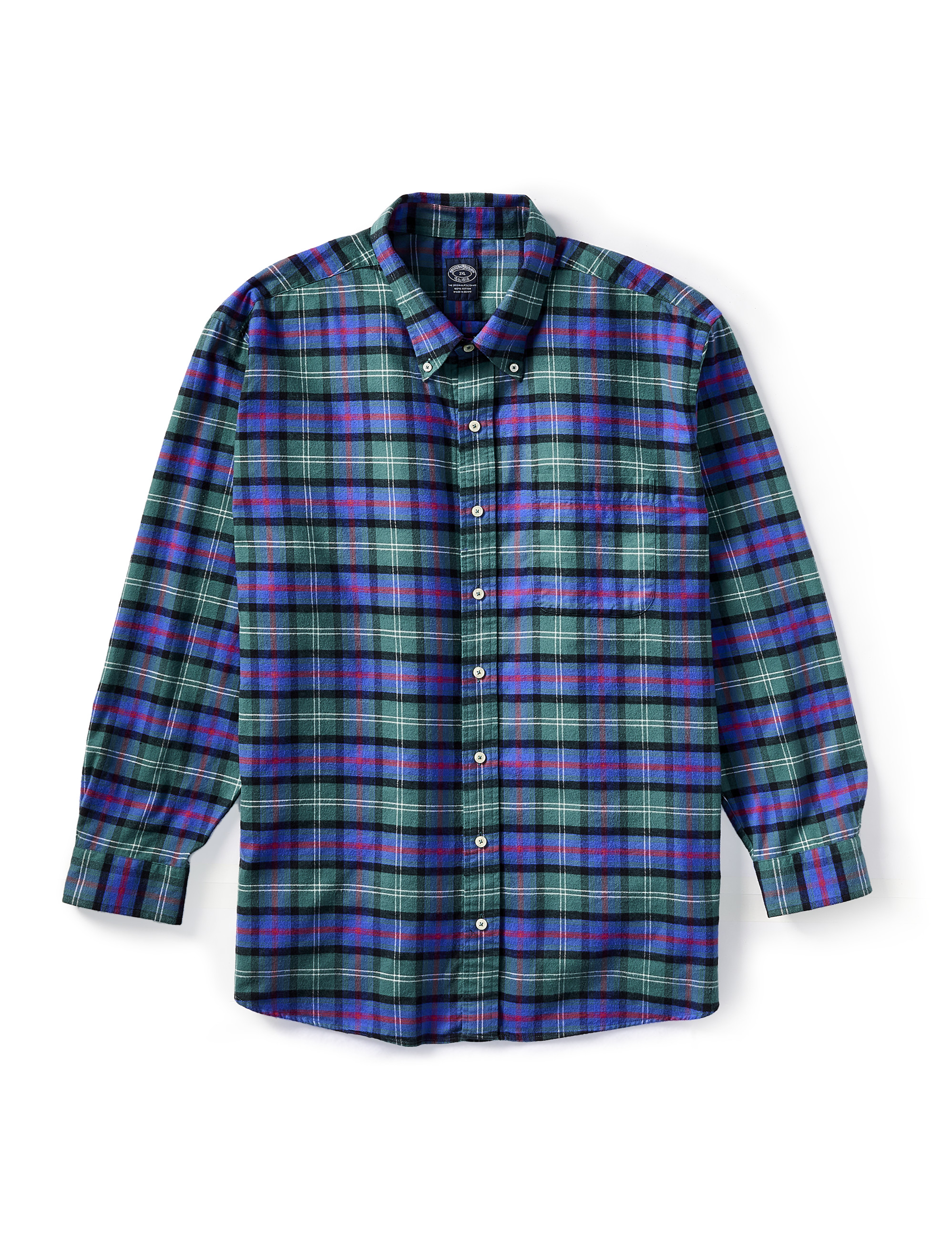 Big + Tall | Brooks Brothers Multi Plaid Flannel Sport Shirt | DXL