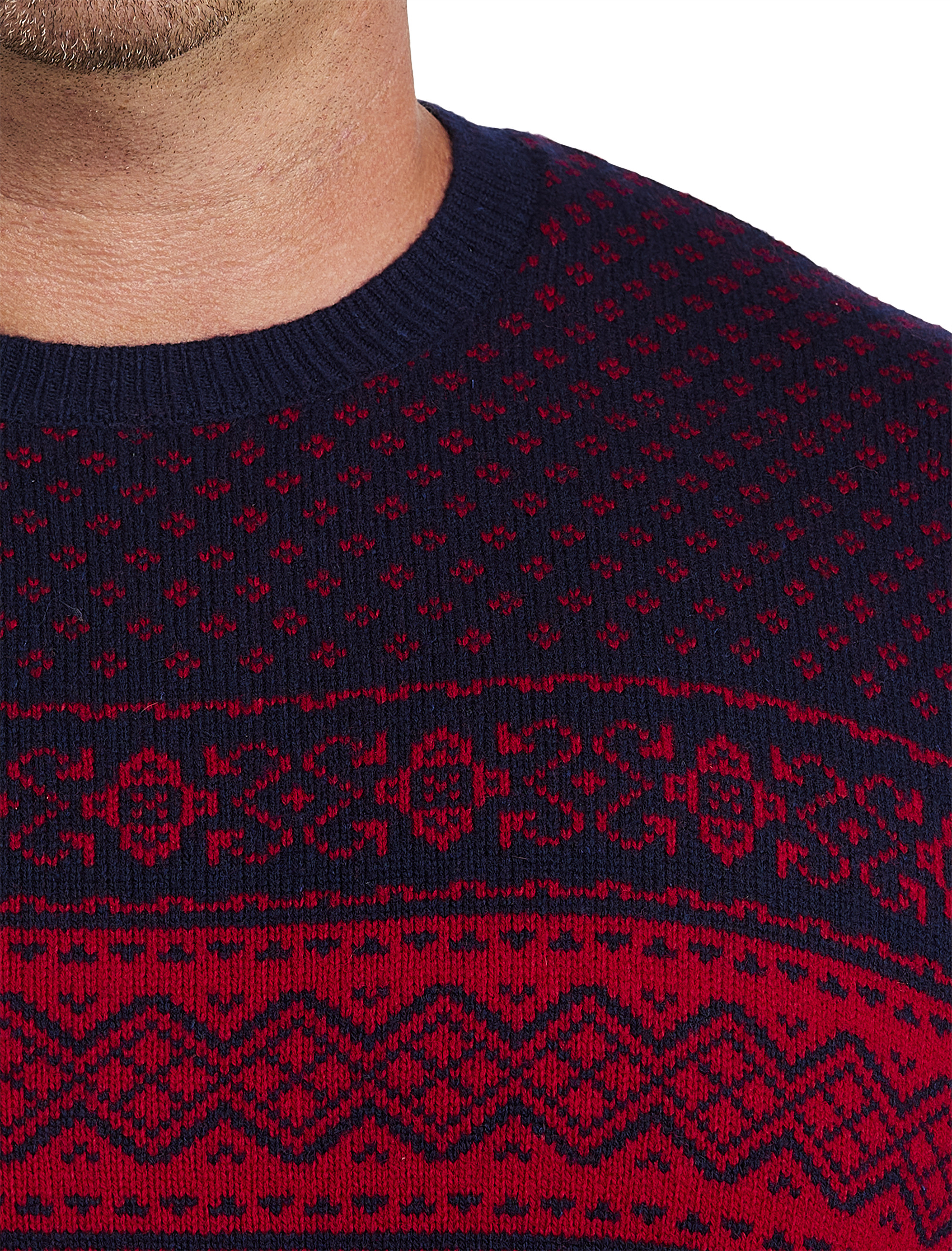 BB FAIRISLE SWEATER NAVY