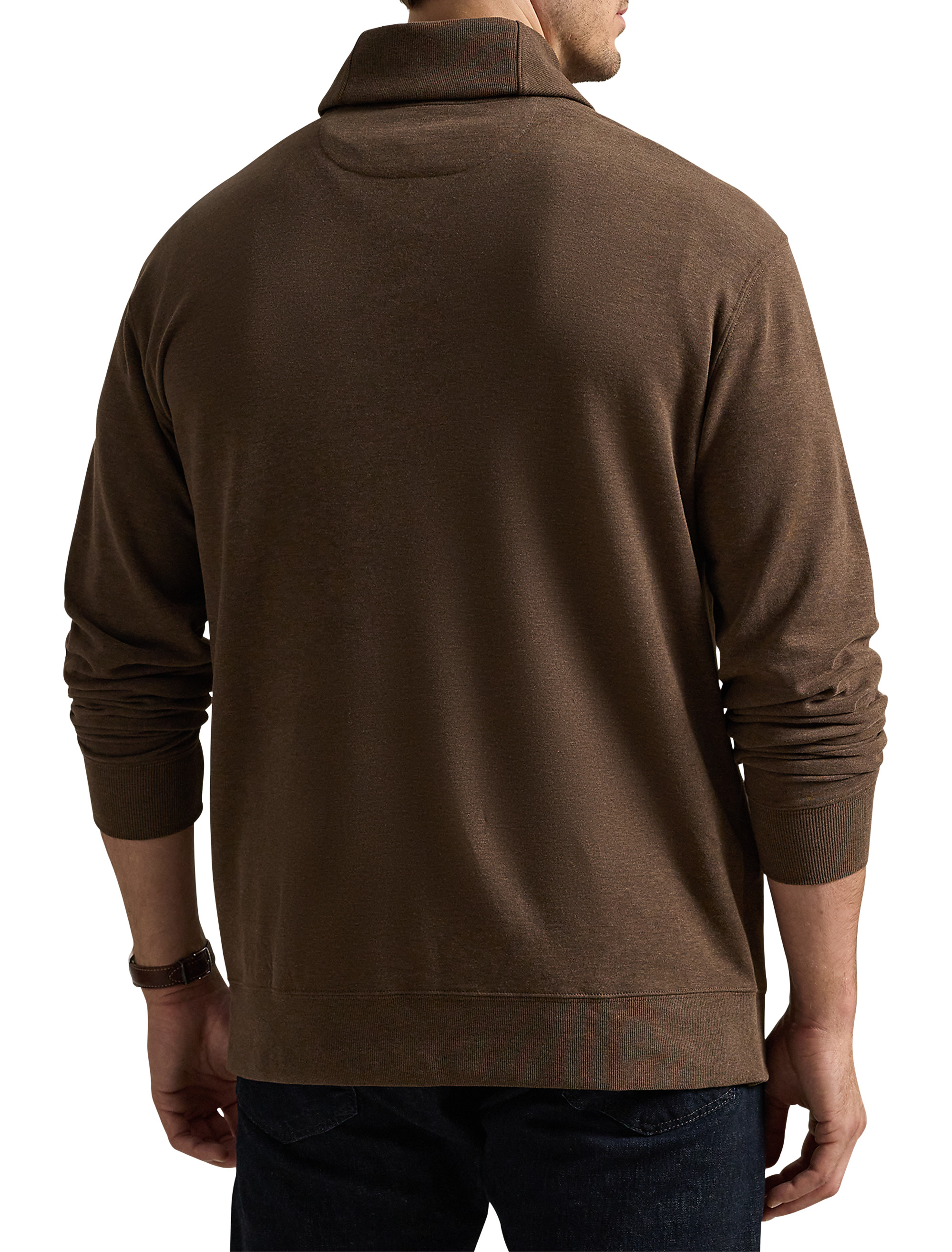 Luxury Jersey Shawl-Collar Pullover