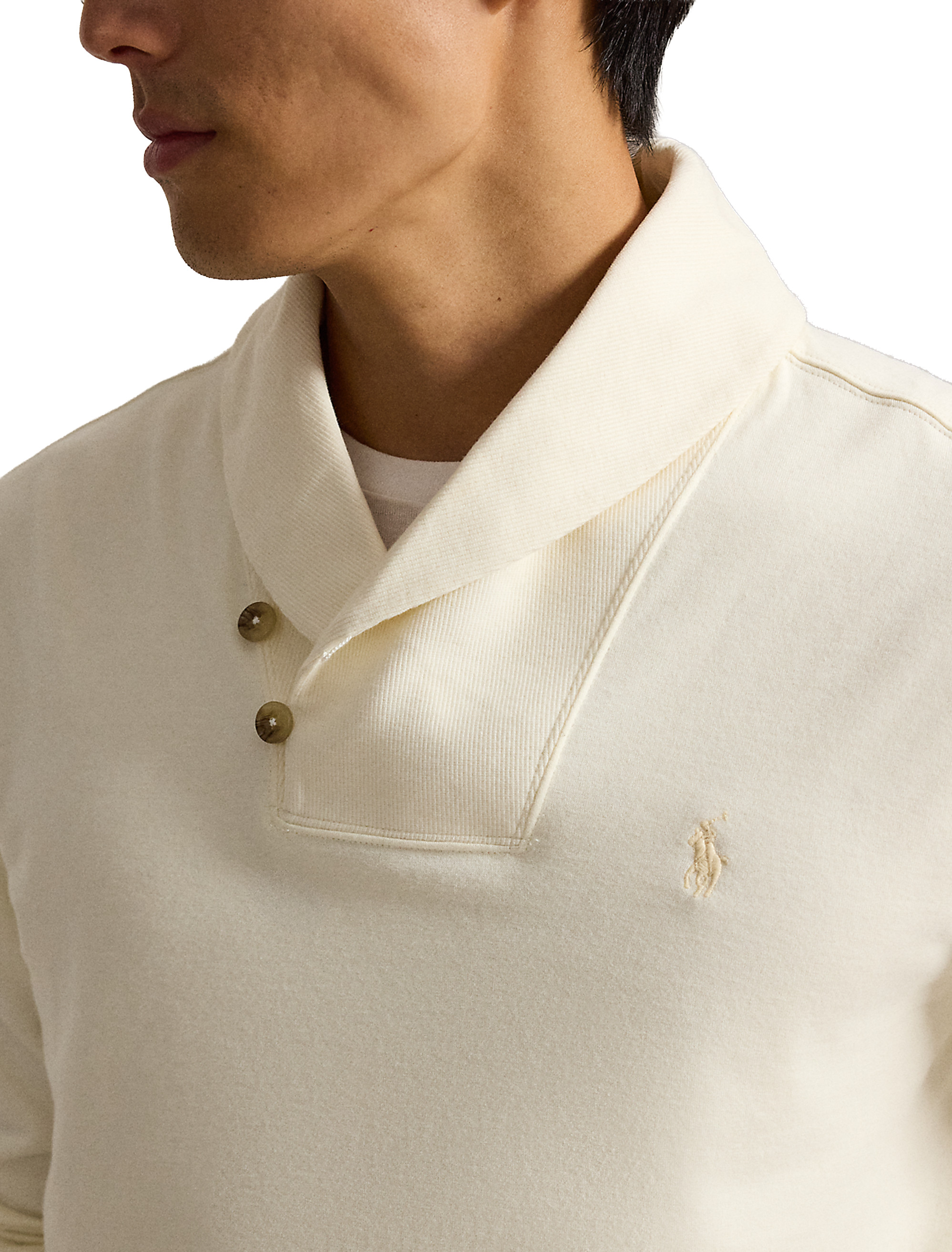 Luxury Jersey Shawl-Collar Pullover