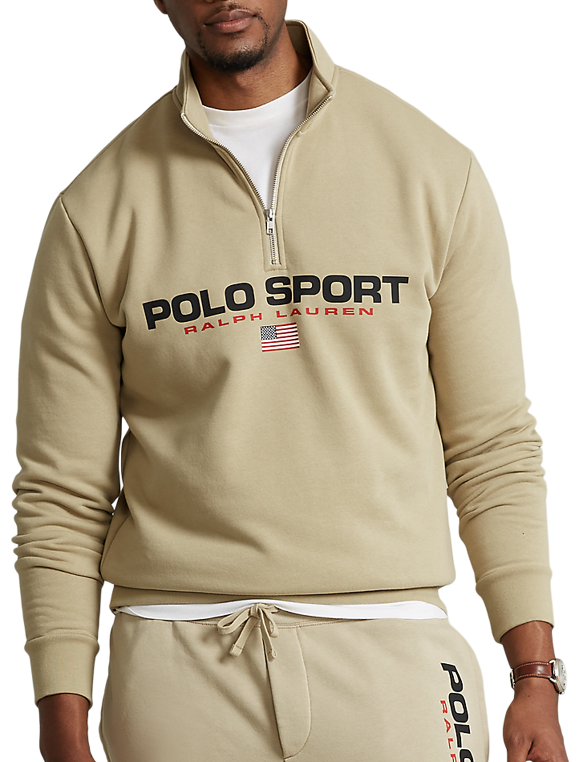 tan polo sweatsuit