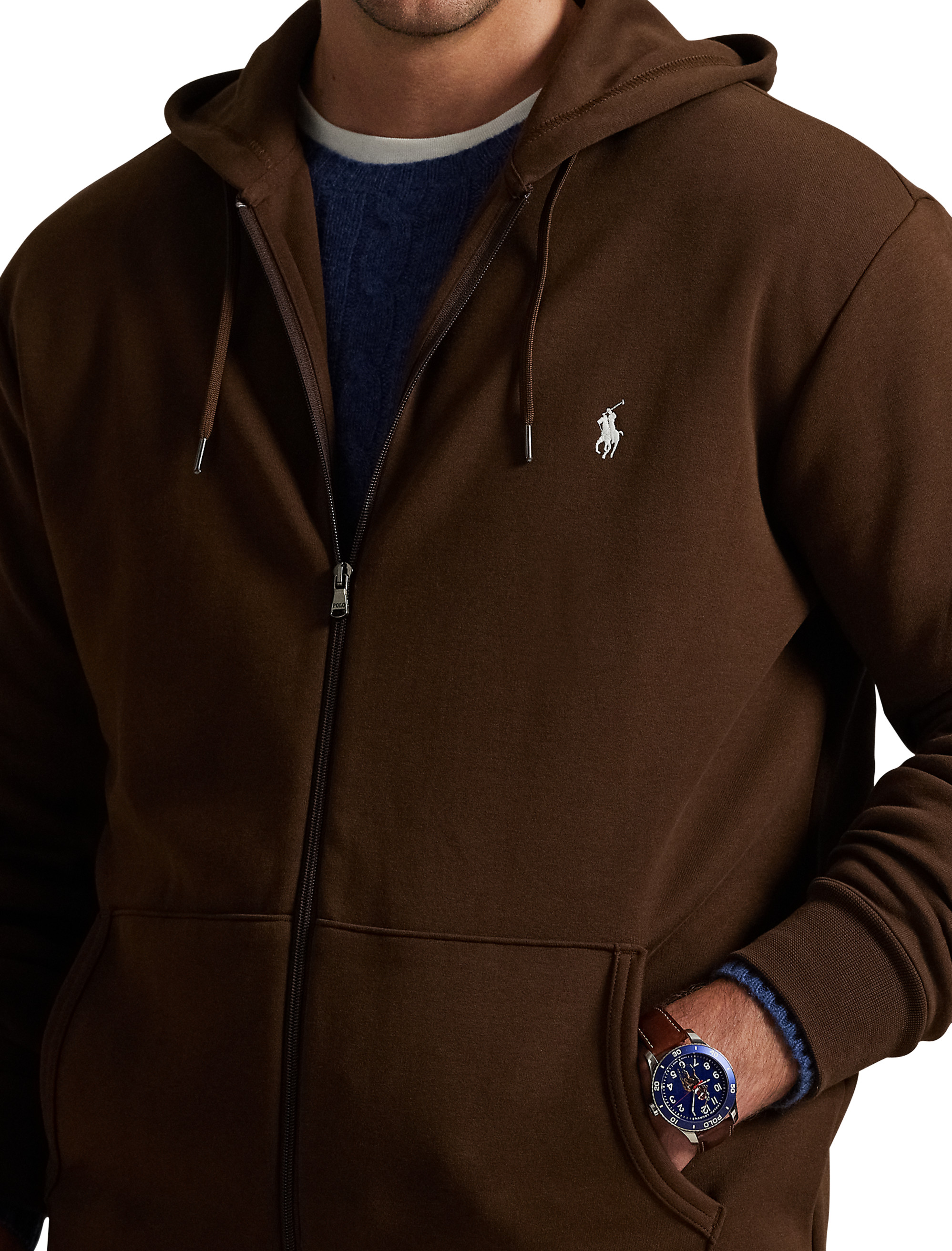 Big + Tall | Polo Ralph Lauren Double-Knit Full-Zip Hoodie | DXL