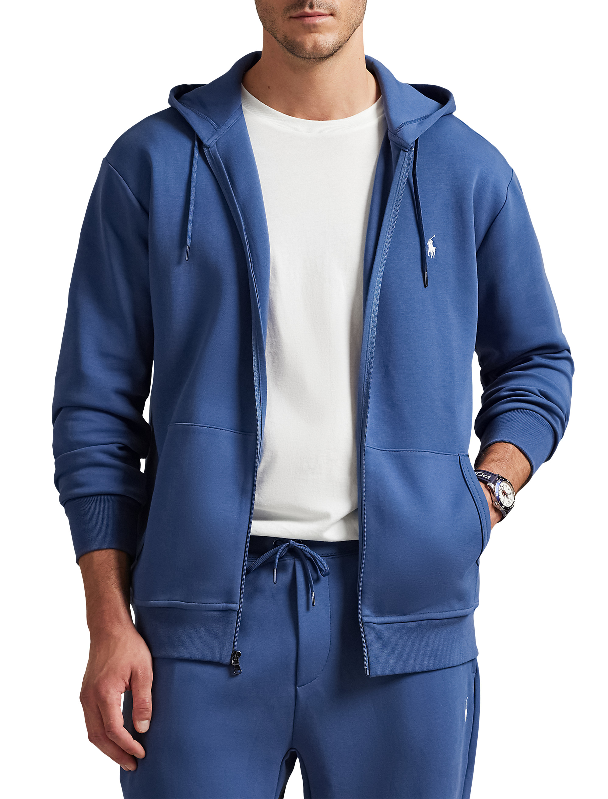 Big + Tall | Polo Ralph Lauren Double-Knit Full-Zip Hoodie | DXL