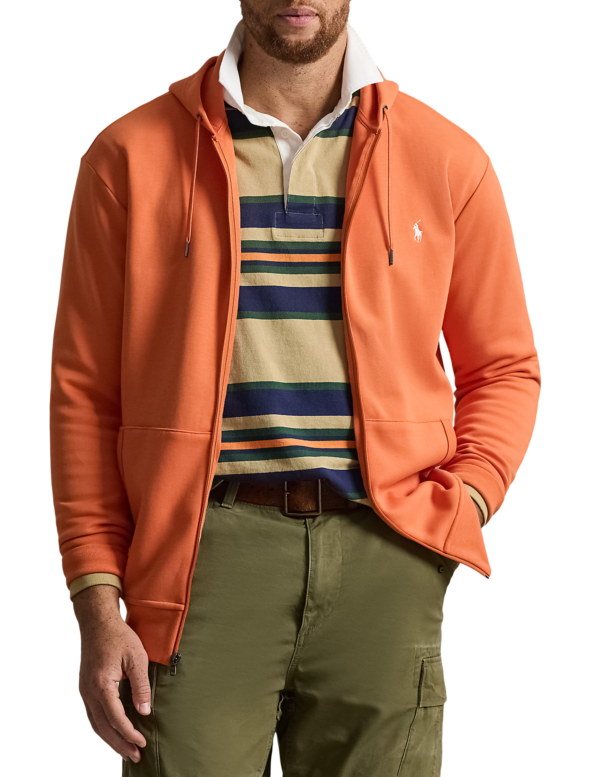Big + Tall | Polo Ralph Lauren Double-Knit Full-Zip Hoodie | DXL