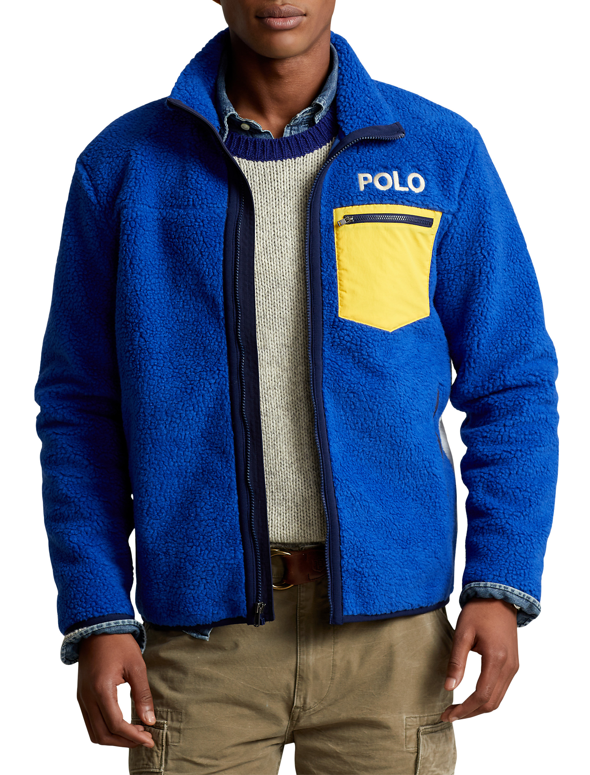 Big + Tall | Polo Ralph Lauren Sun Valley Hybrid Fleece Jacket | DXL