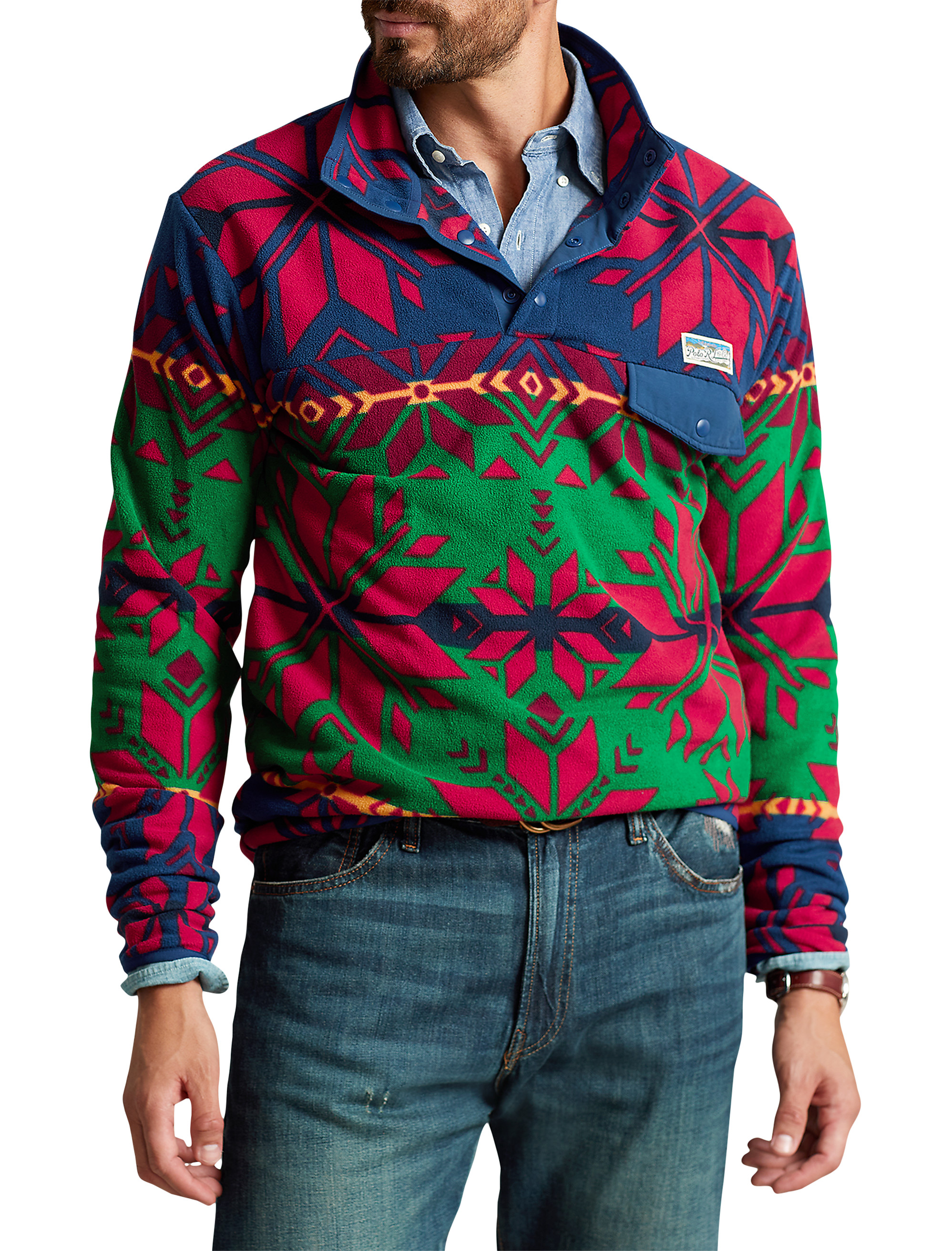 Big + Tall  Polo Ralph Lauren Sun Valley Geometric-Print Fleece