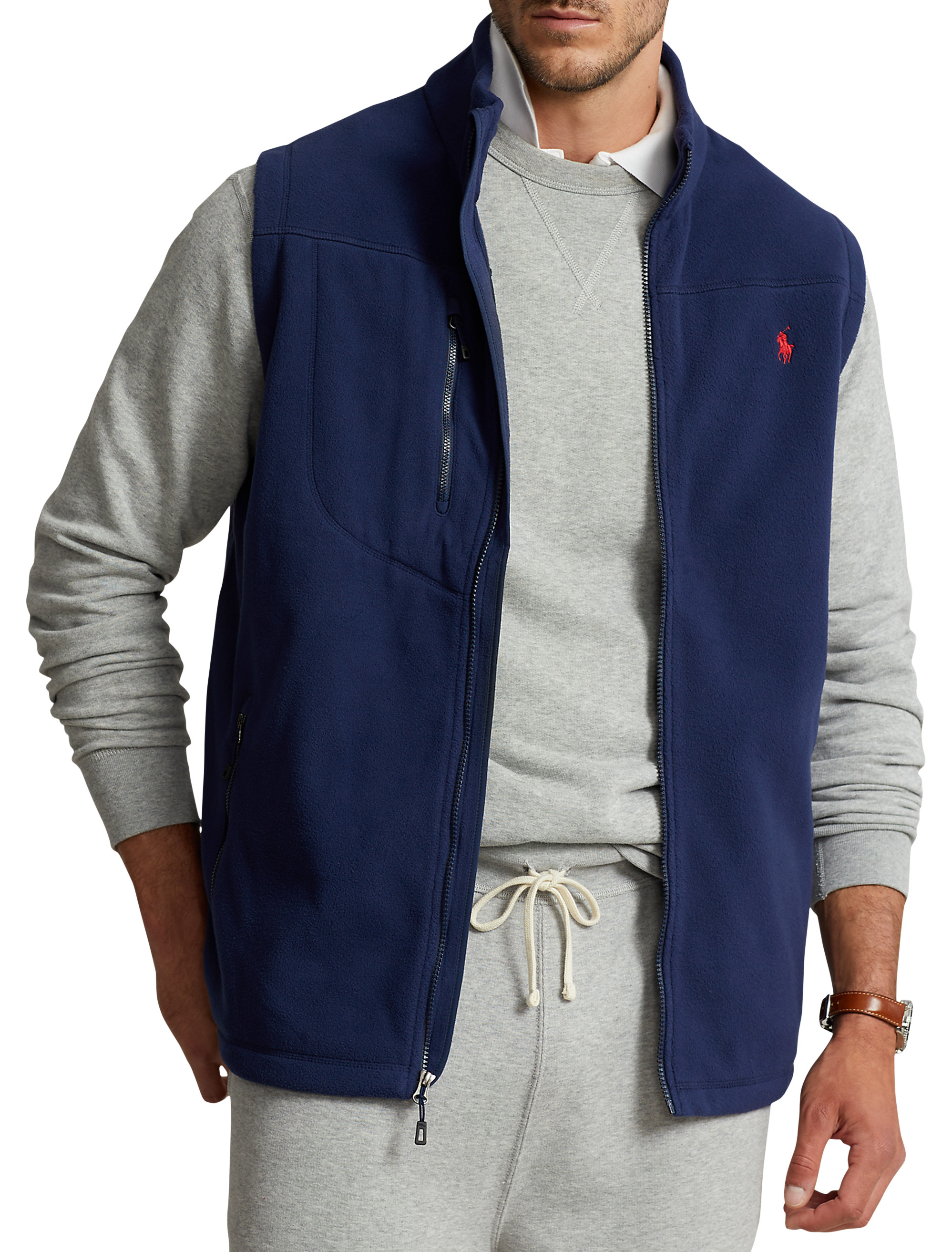 Big and tall fleece 2024 vest