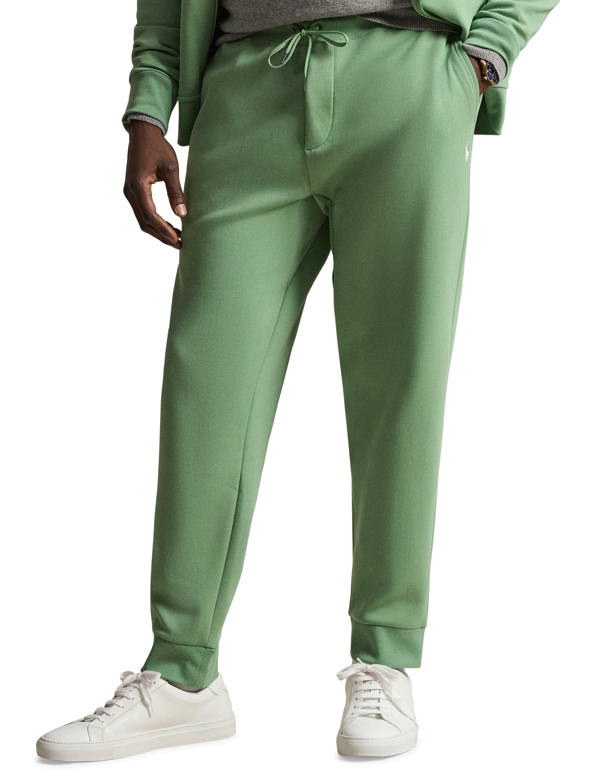 Big & Tall Men's Double-Knit Tech Joggers - Outback Green - Size 1XL