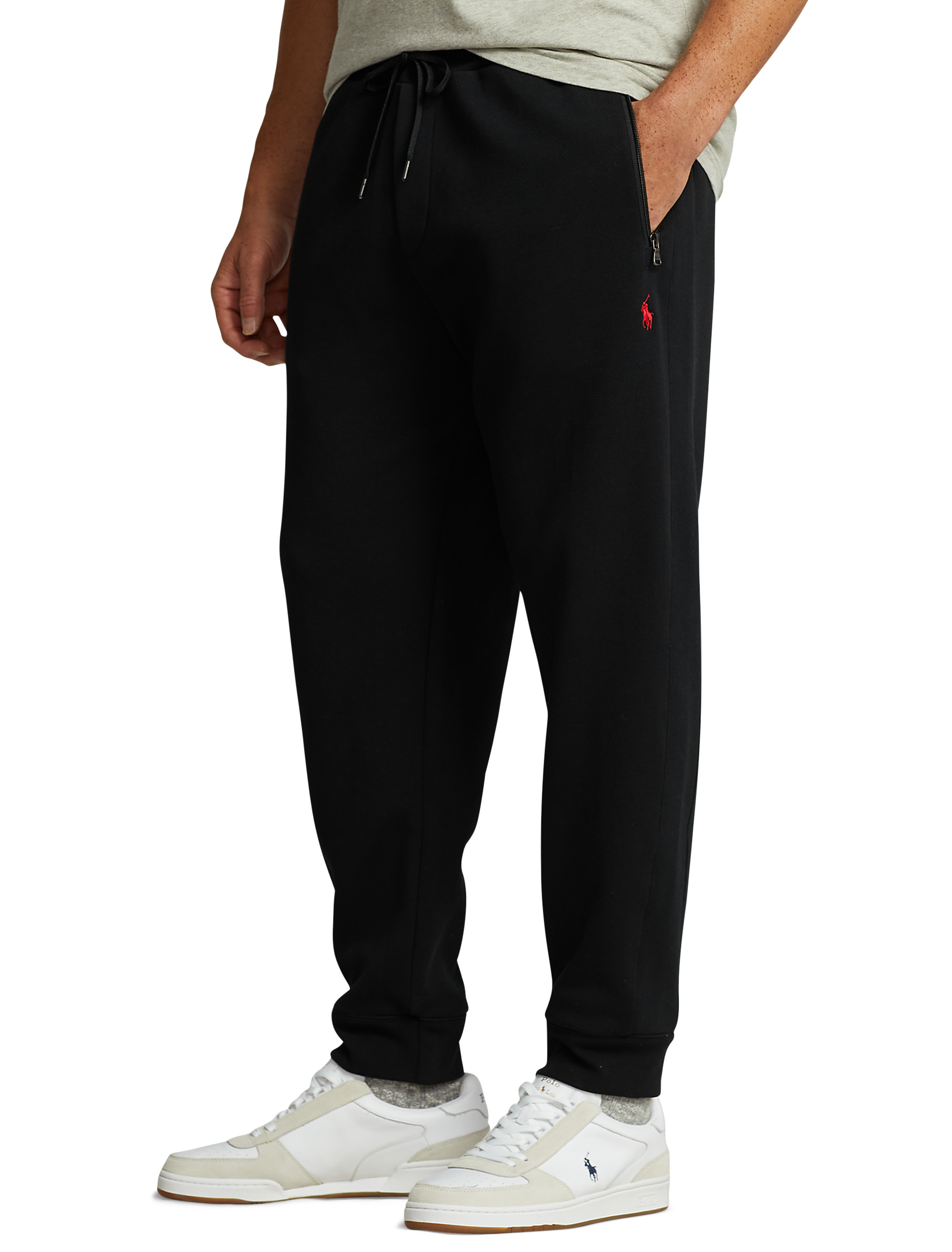 Polo Ralph Lauren Performance Joggers Pants Black/White Men's 2XLT