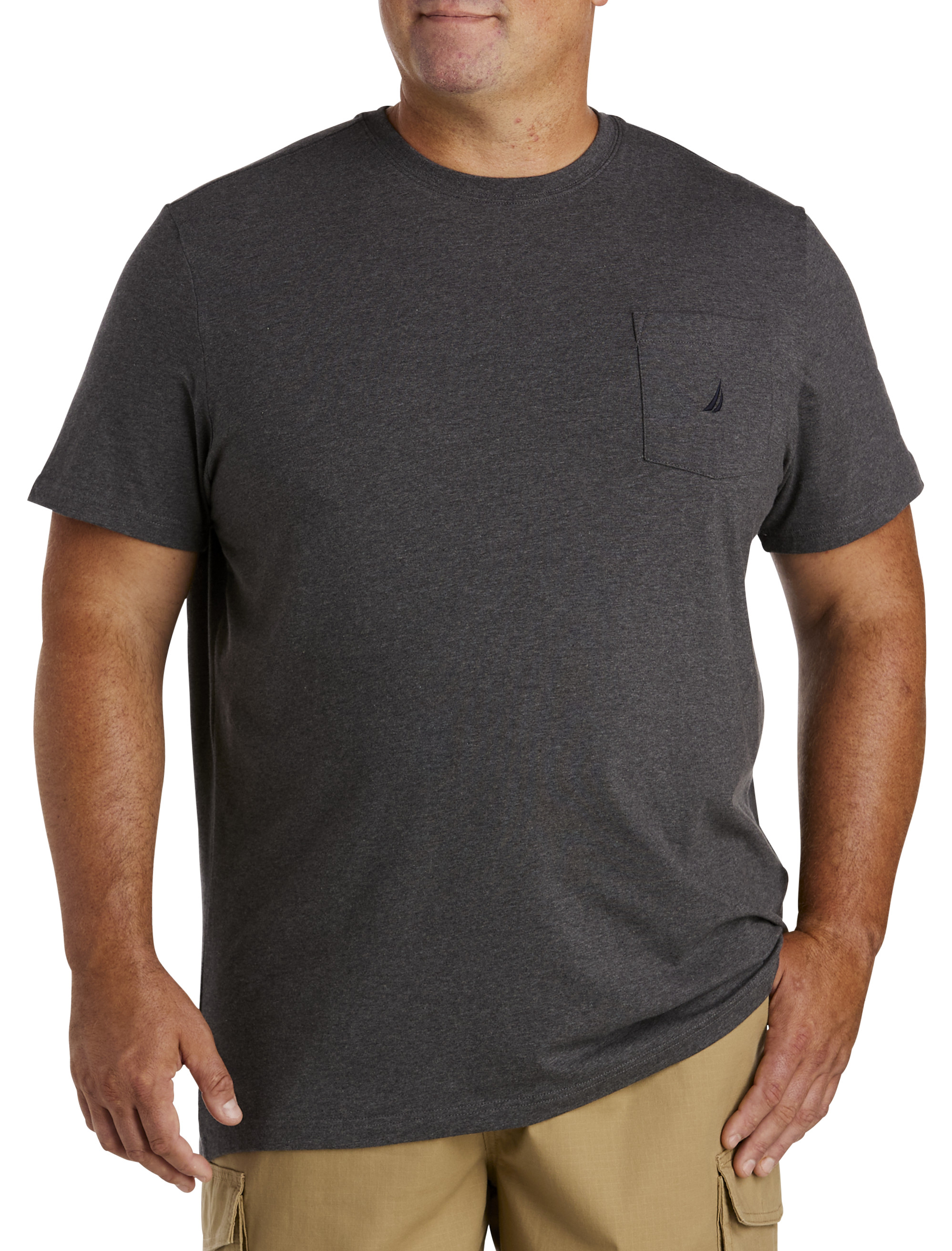 Nautica Men's Solid Crew Neck Short-Sleeve Pocket T-Shirt 