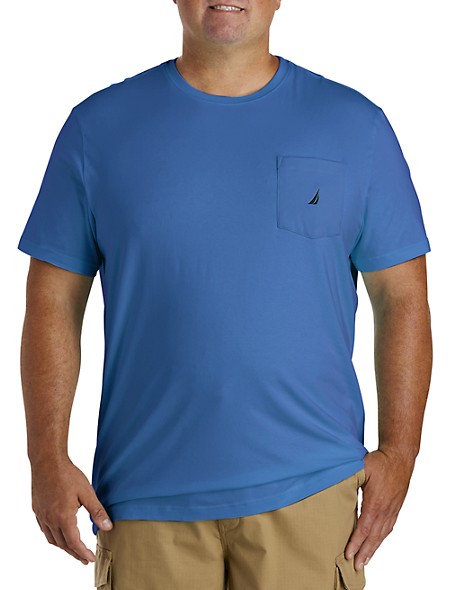 Big + Tall, Nautica Solid Crewneck Pocket T-Shirt