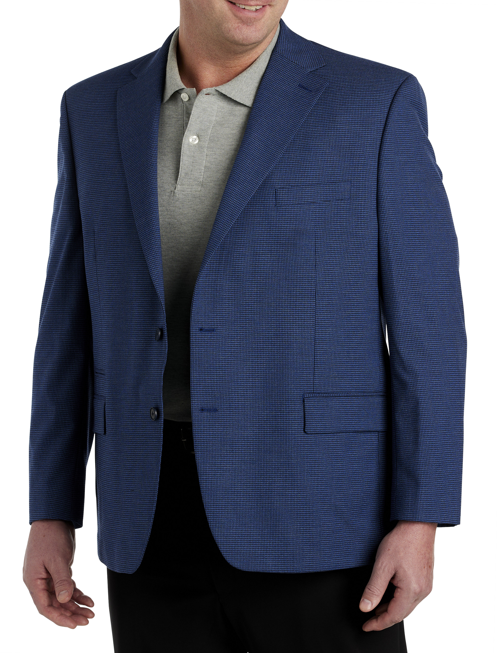 Grey blazer blue on sale shirt