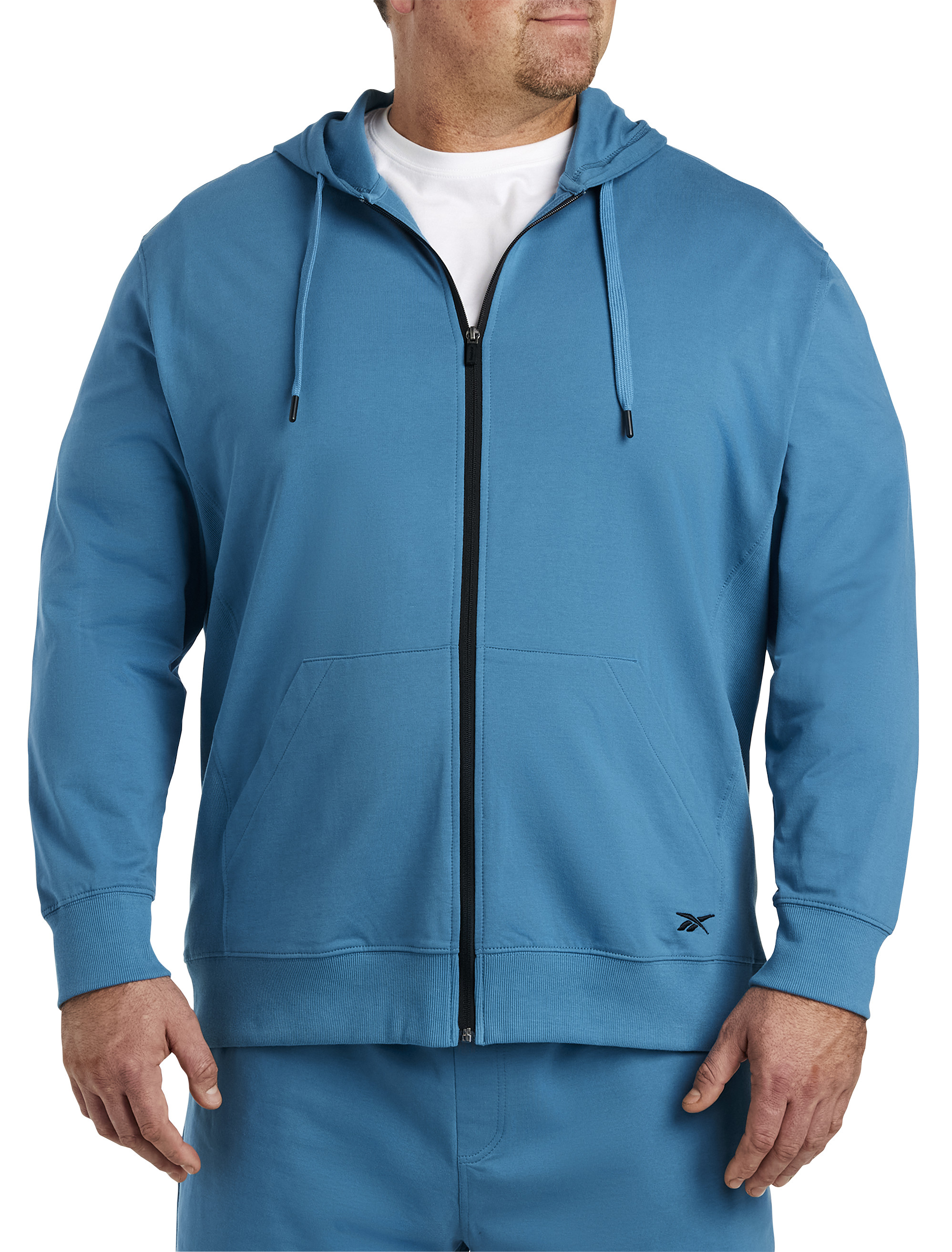 NFL Men's Big & Tall Zip-Front Fleece Hoodie - Blue - Hoodies