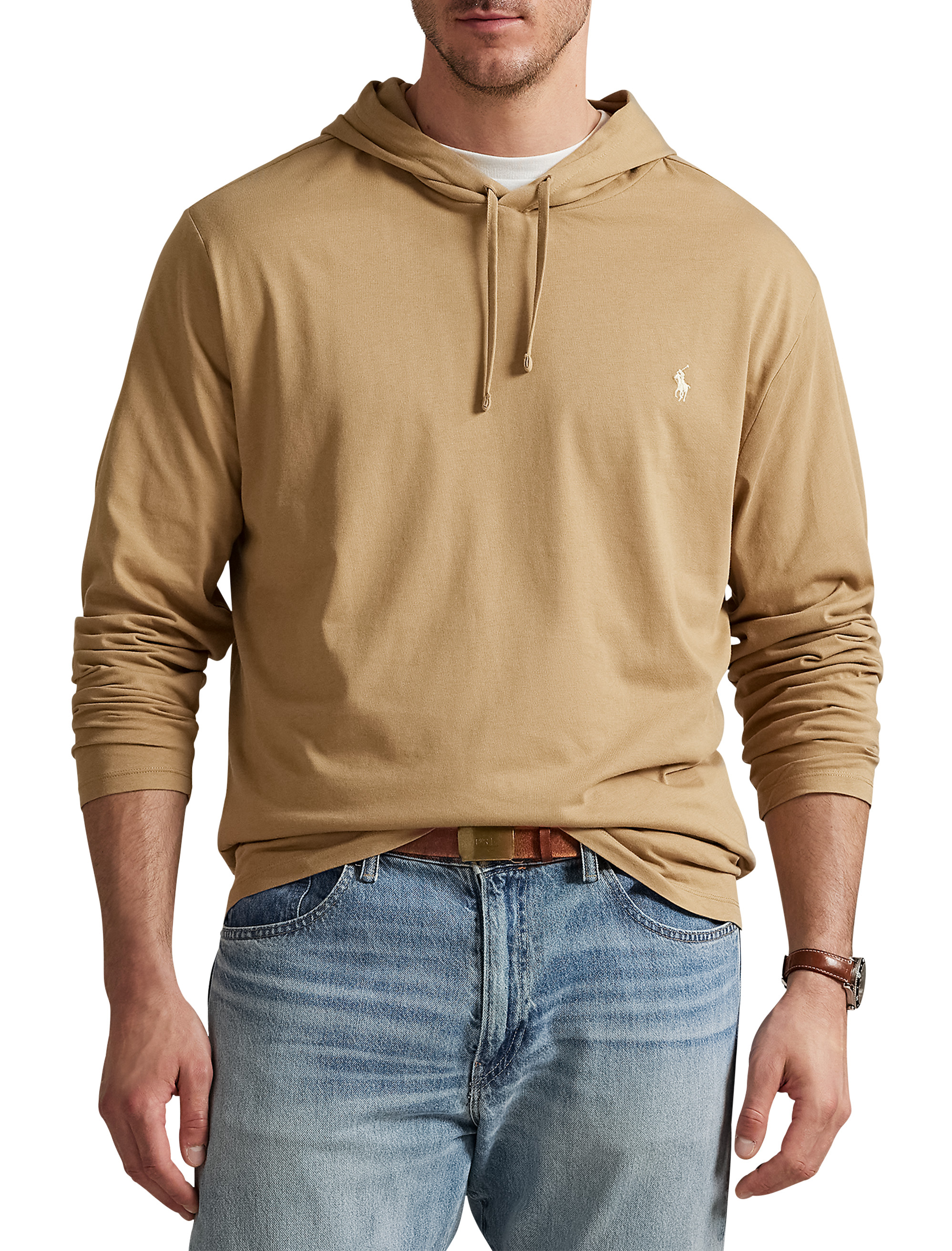 Jersey Hooded Long-Sleeve T-Shirt