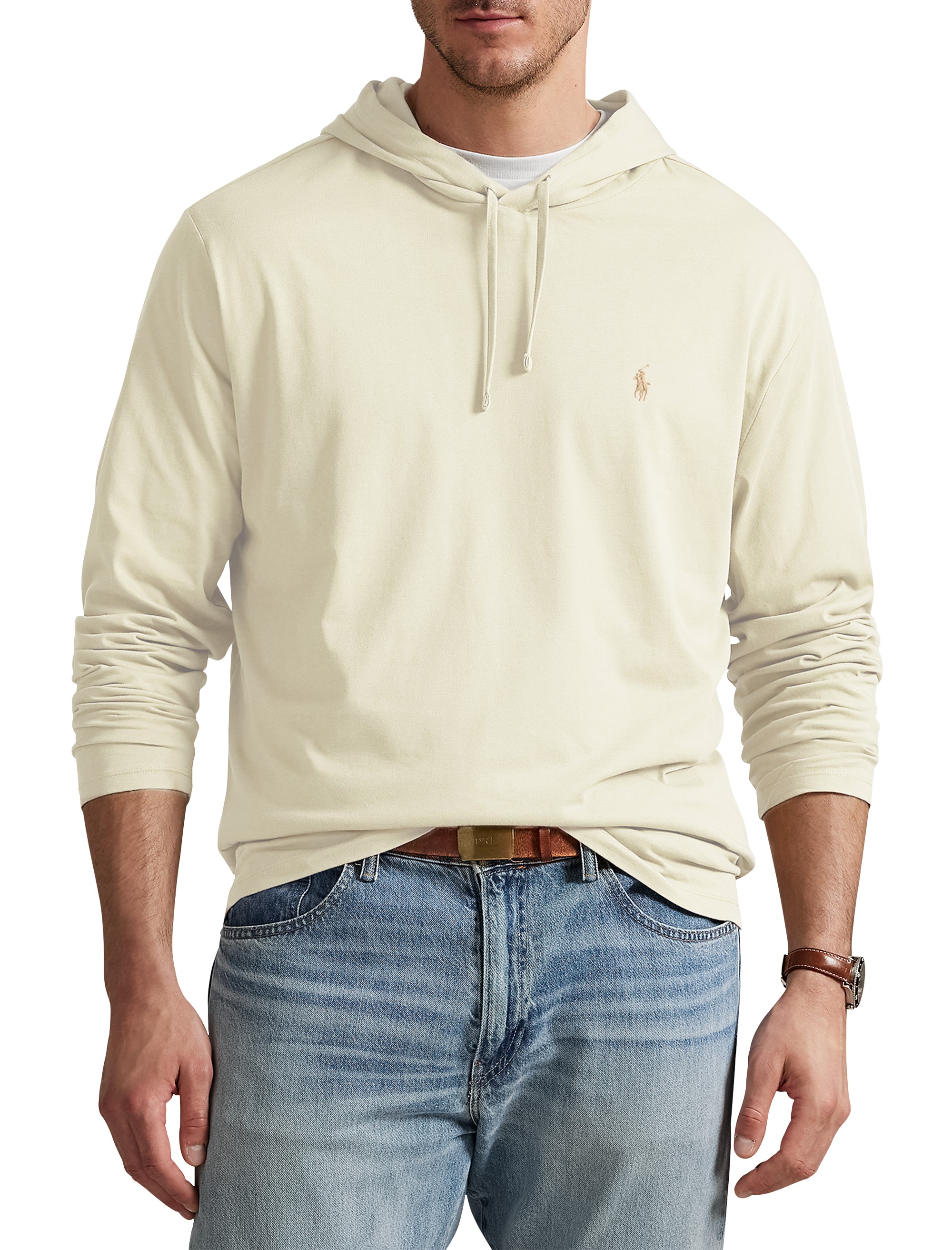 Jersey Hooded Long-Sleeve T-Shirt