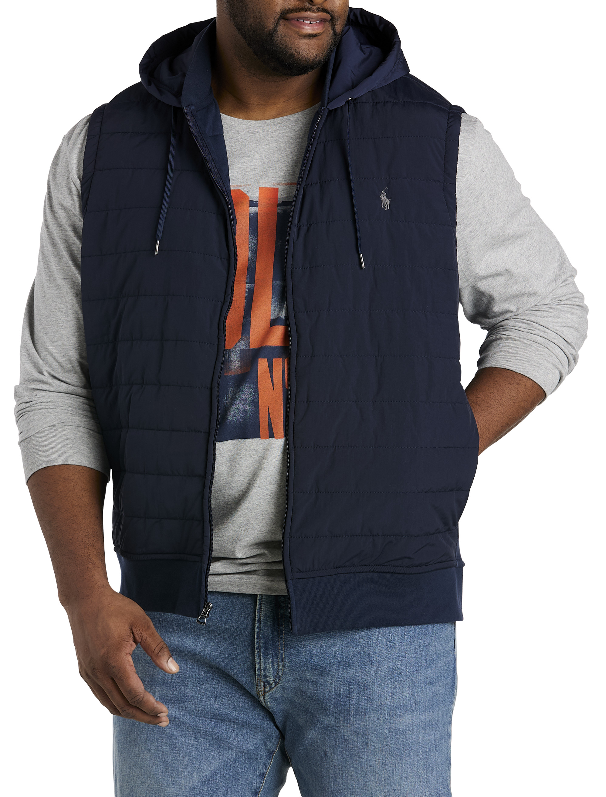 Big + Tall | Polo Ralph Lauren Hooded Knit Vest | DXL