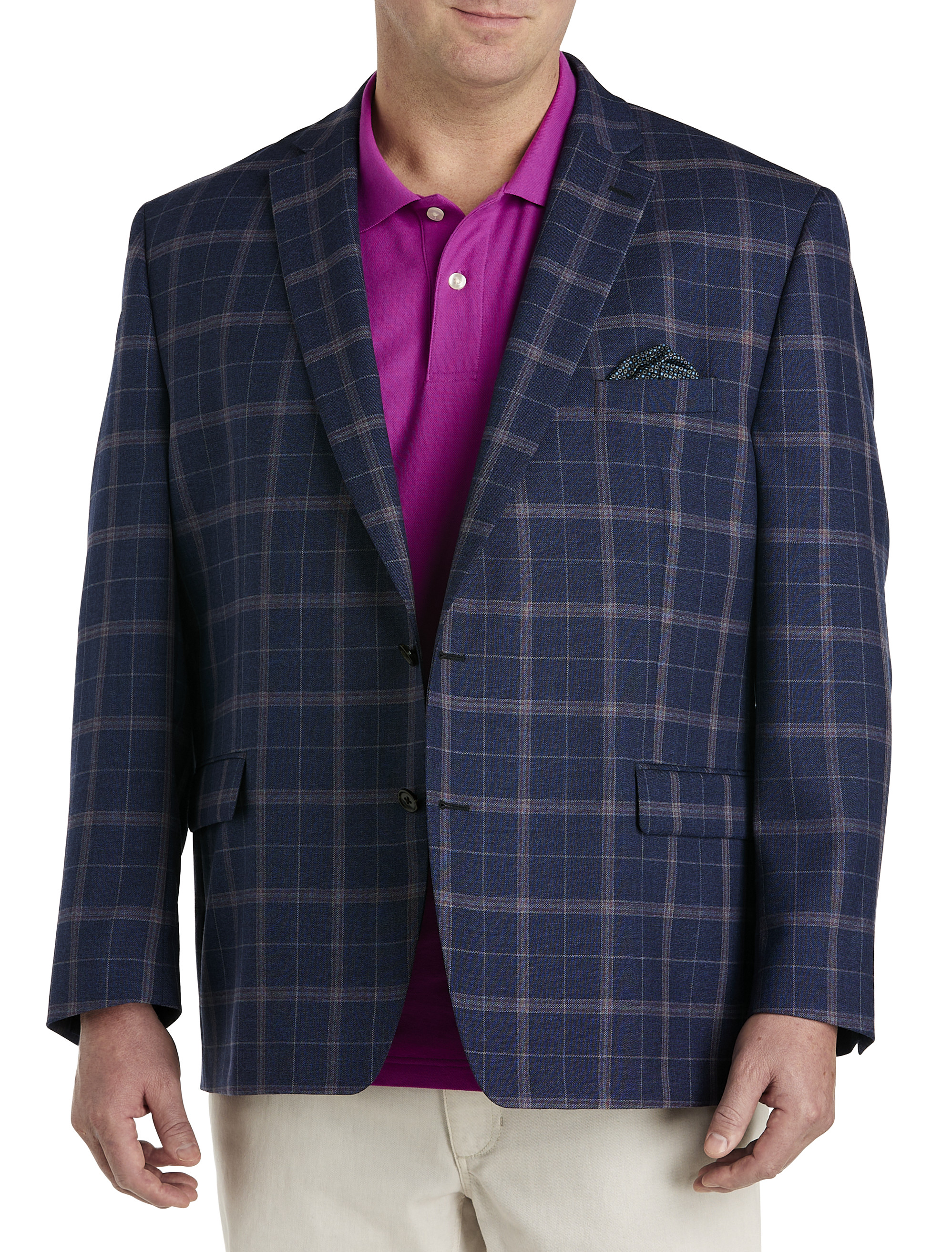 Big Tall Ralph by Ralph Lauren Windowpane Sport Coat DXL