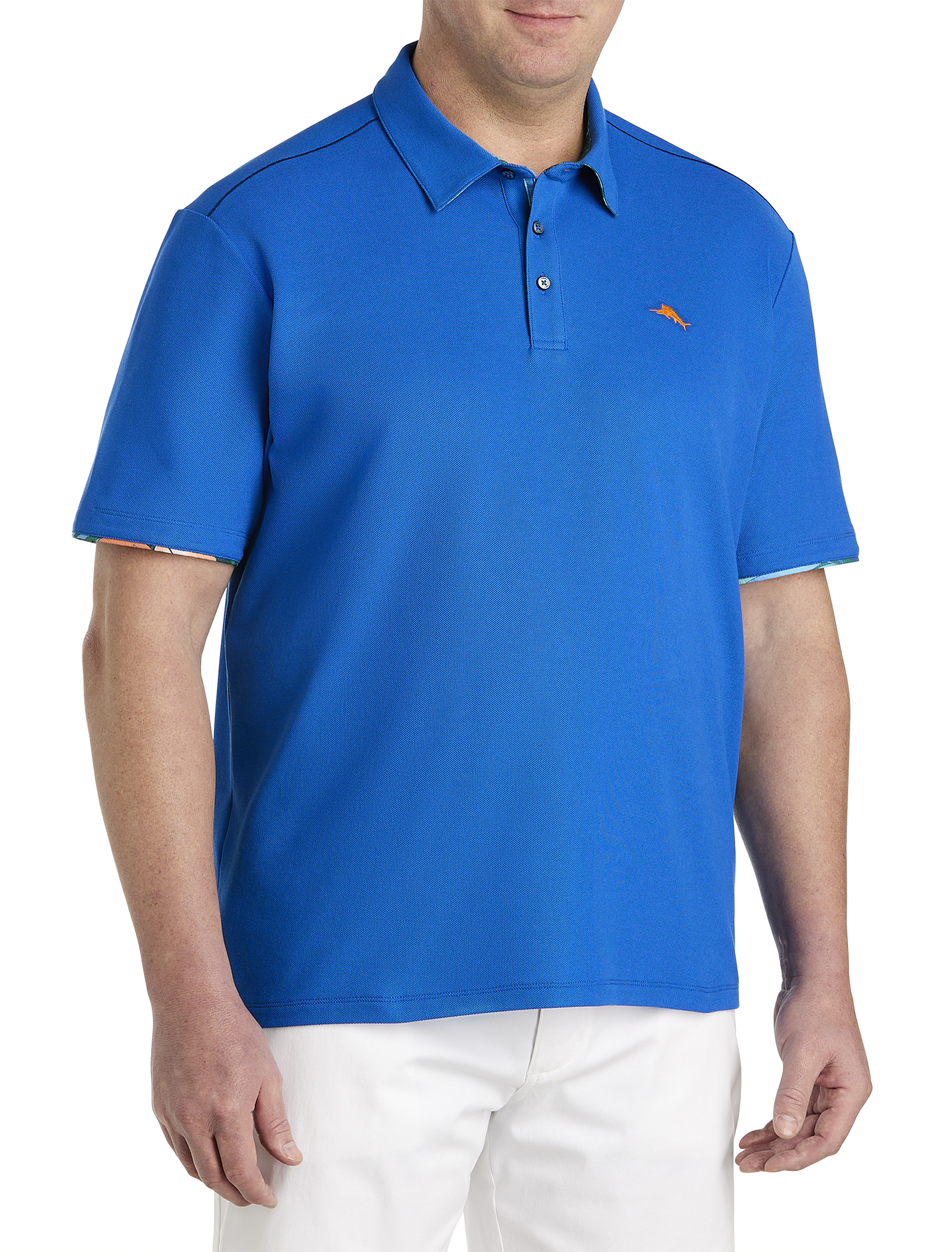 Tommy Bahama Men's Big & Tall Jungle Royale Five O'Clock IslandZone Polo - Cobalt Sea - Size 2XLB